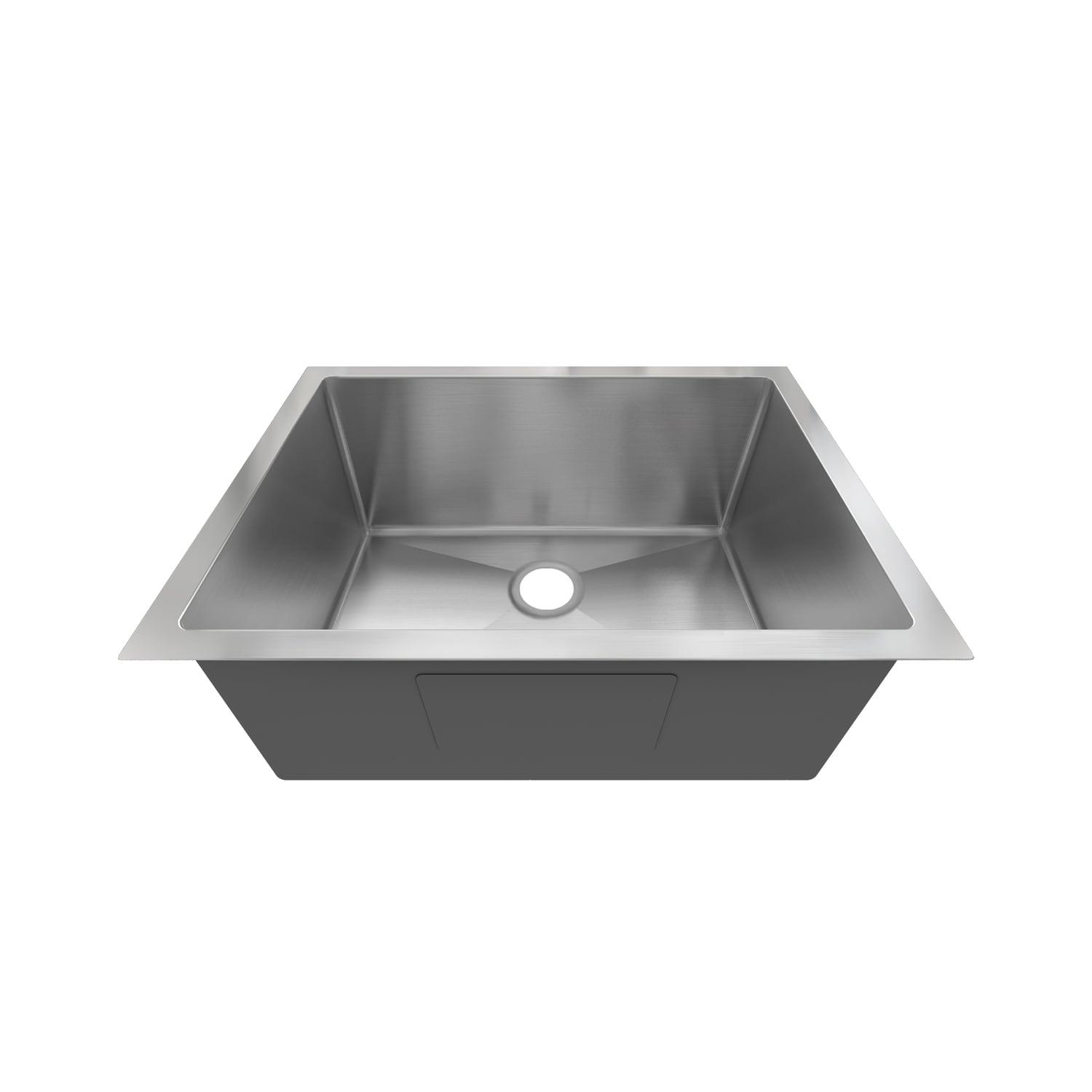 Sinber 23" x 18" Undermount Single Bowl Kitchen Sink with 18 Gauge 304 Stainless Steel Satin Finish