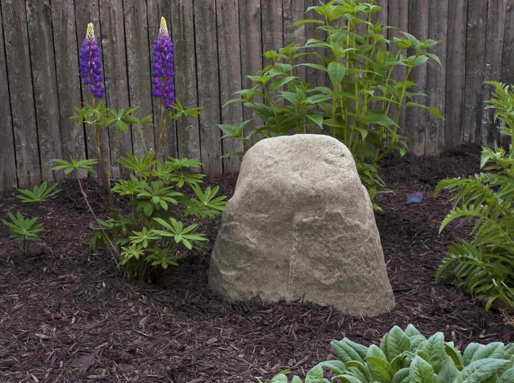 14" Resin Small River Rock Statuary - Sand - Emsco