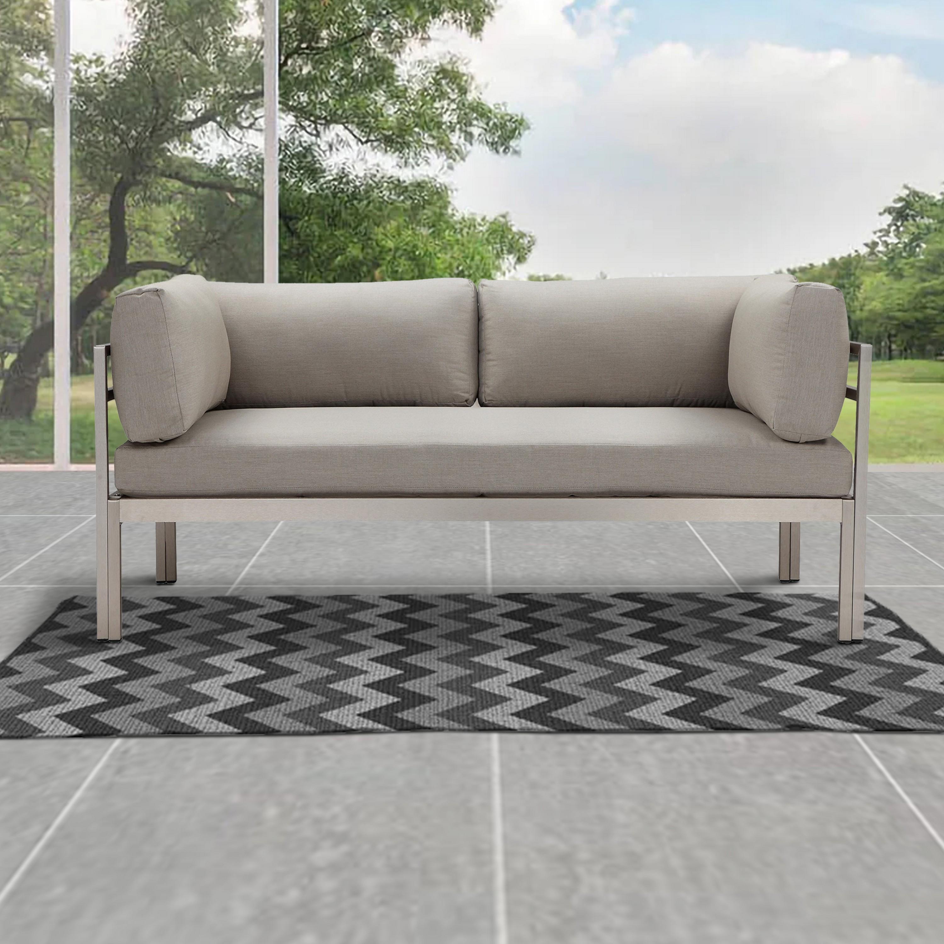 Ramsey 65'' Powder Coated Aluminum Outdoor Sofa