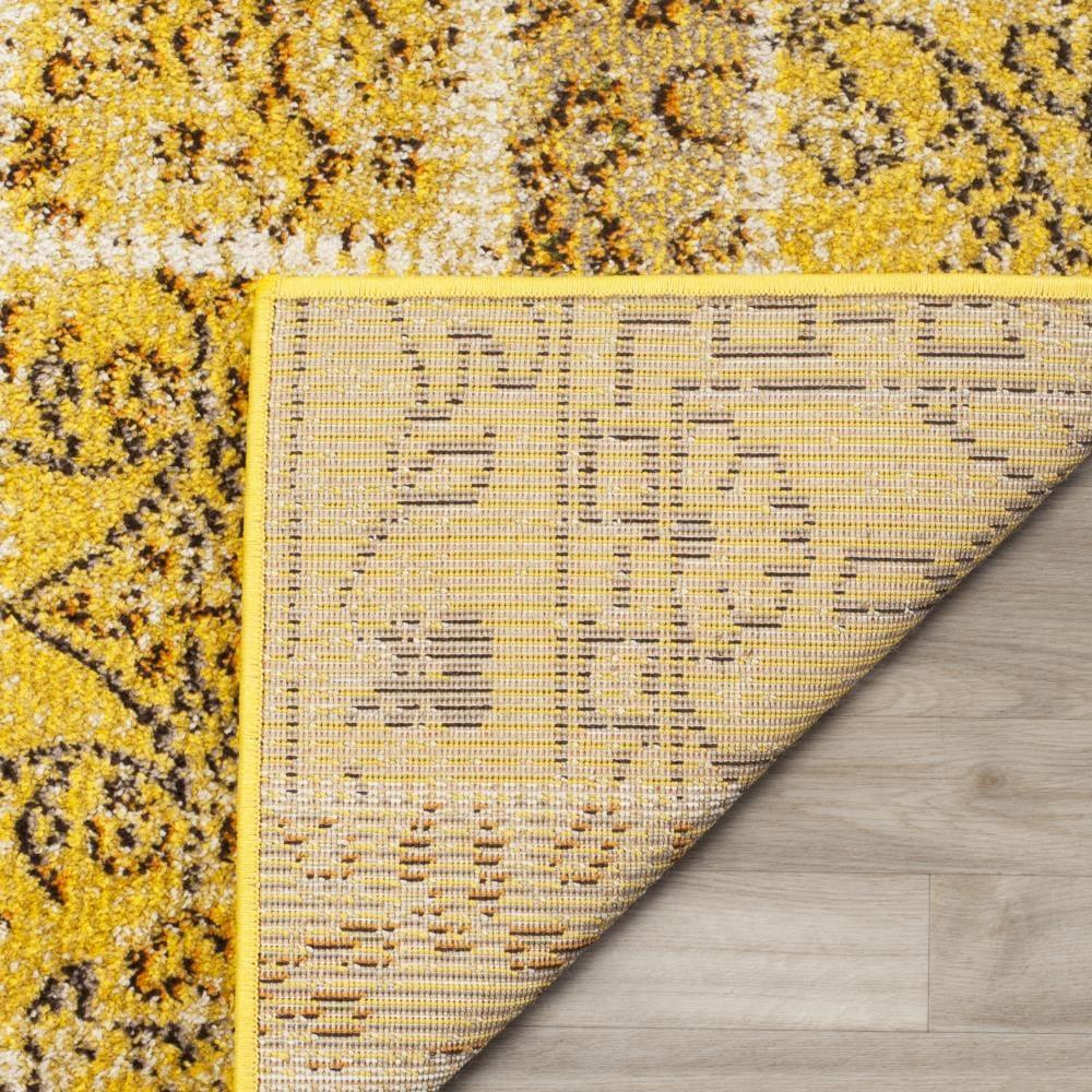SAFAVIEH Monaco Gerard Geometric Area Rug, Yellow/Multi, 6'7" x 9'2"