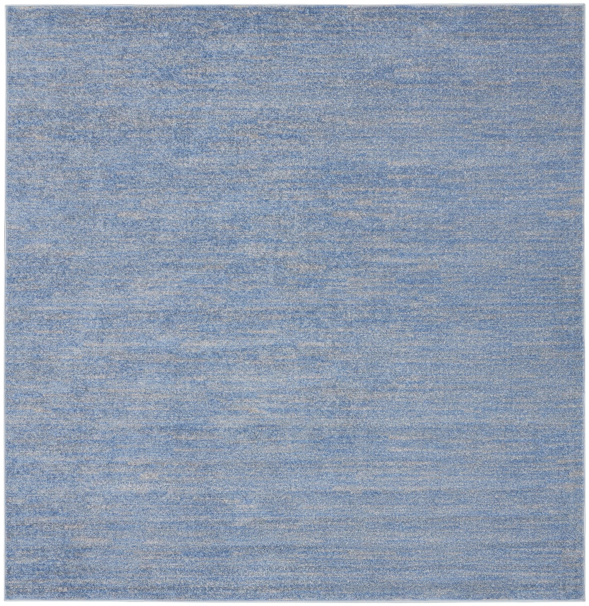 Nourison Nourison Essentials NRE01 Indoor/outdoor Area Rug - Blue/Grey 5' x square