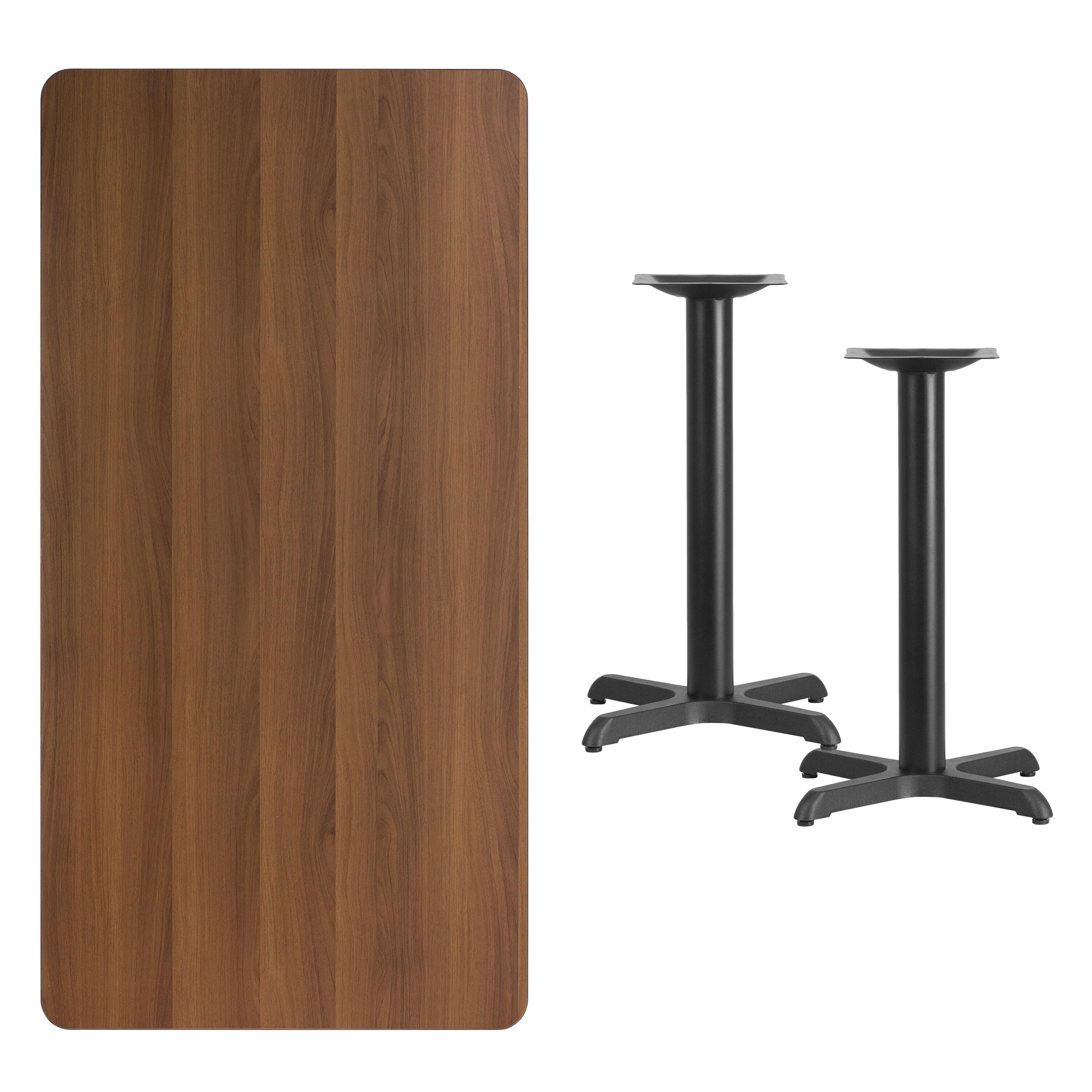 Ebern Designs Jacobsen 30'' x 60'' Rectangular Laminate Table Top with 22'' x 22'' Table Height Bases
