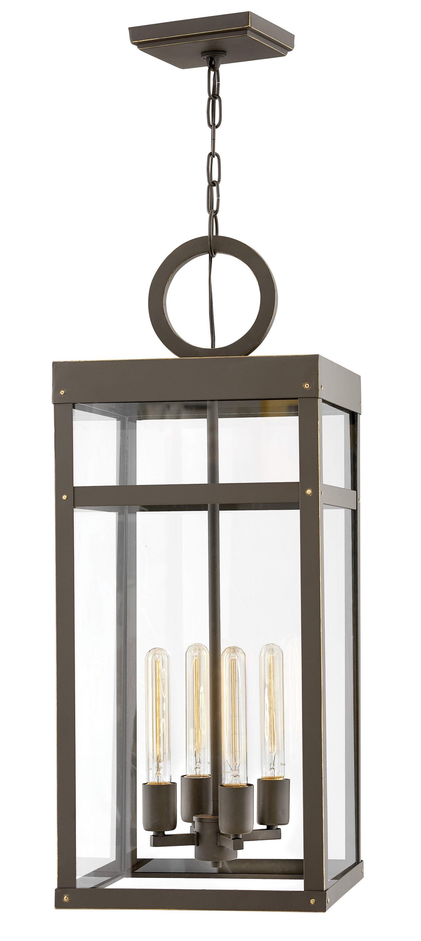 Porter 4 -Bulb 31.3" H Outdoor Hanging lantern By Lisa McDennon