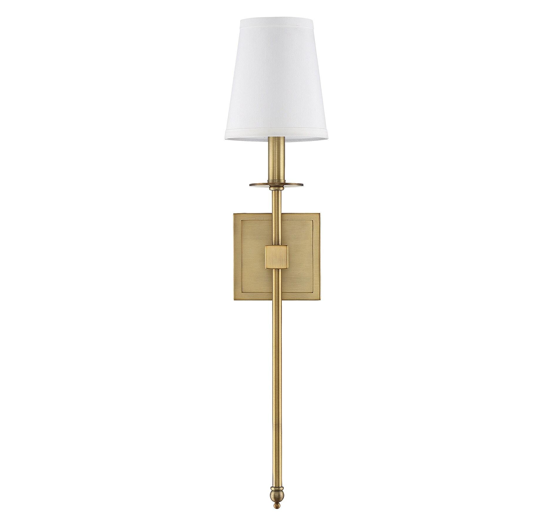 Monroe Transitional 1-Light Dimmable Sconce in Warm Brass