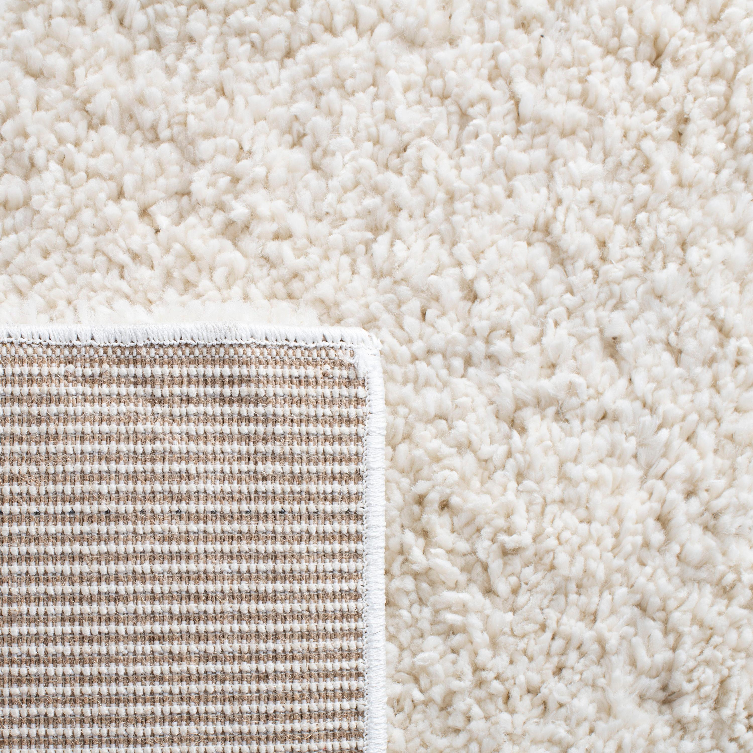 August Shag 900 AUG900 Power Loomed Indoor Area Rug - Ivory - 6'7"x6'7" - Safavieh