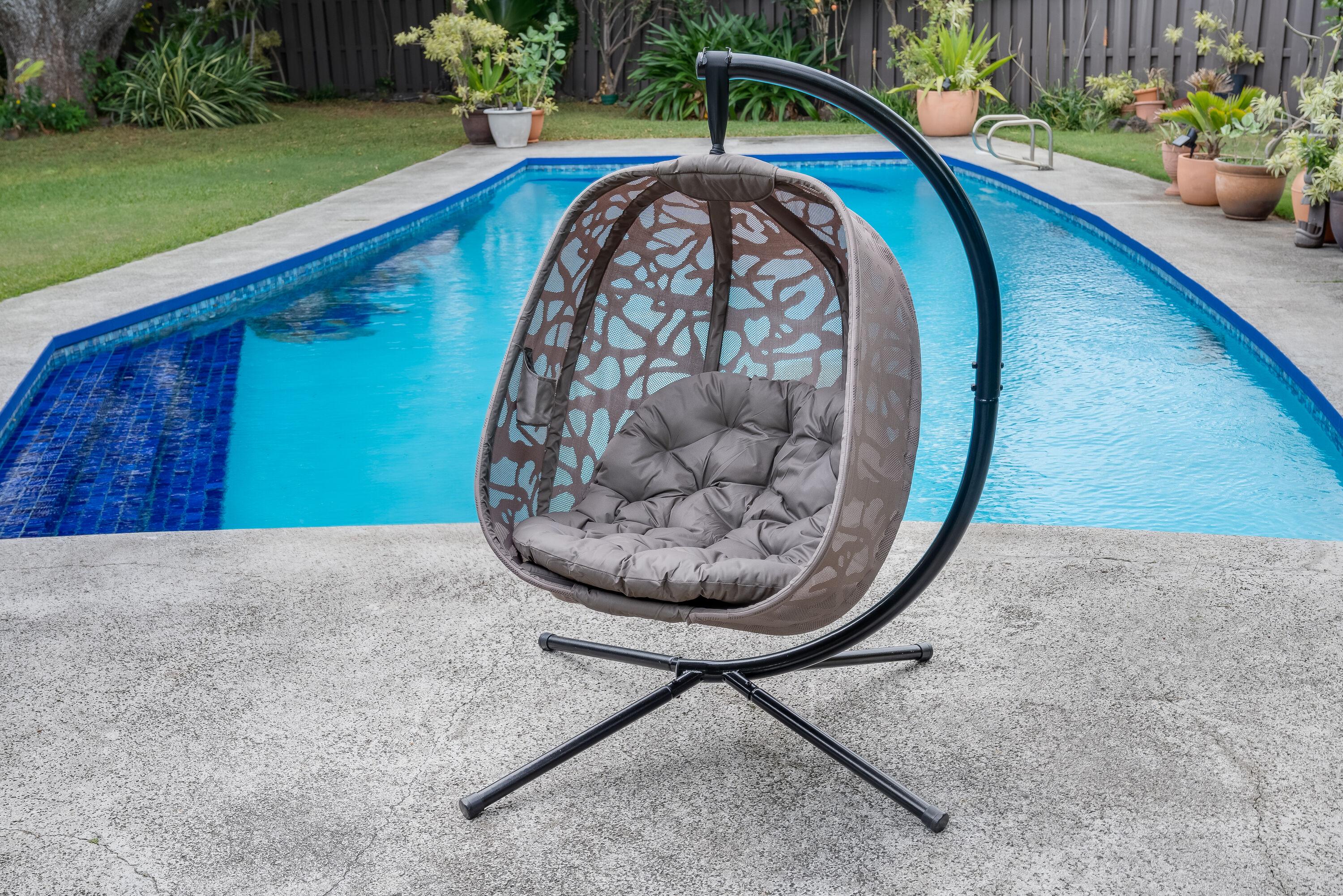 Egg Chair Porch Swing with Stand