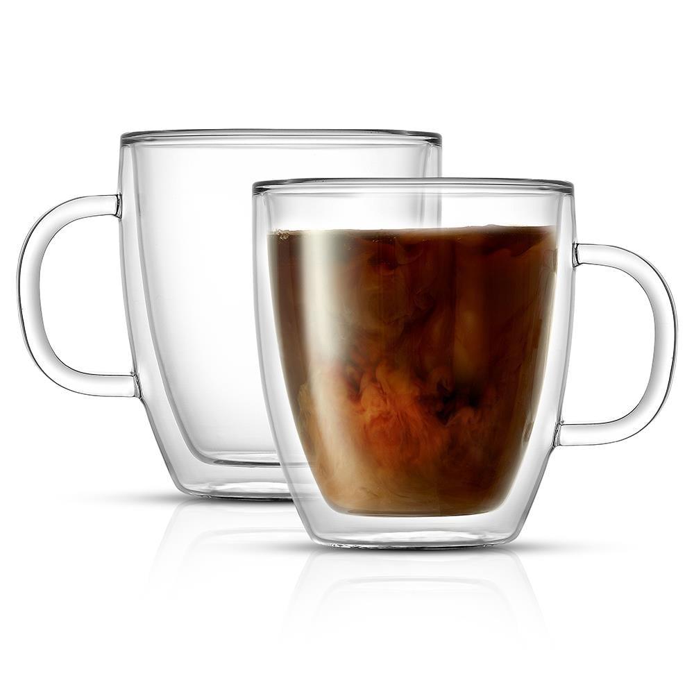 Savor Double Wall Insulated Glass Mugs - 13.5 oz - Set of 2