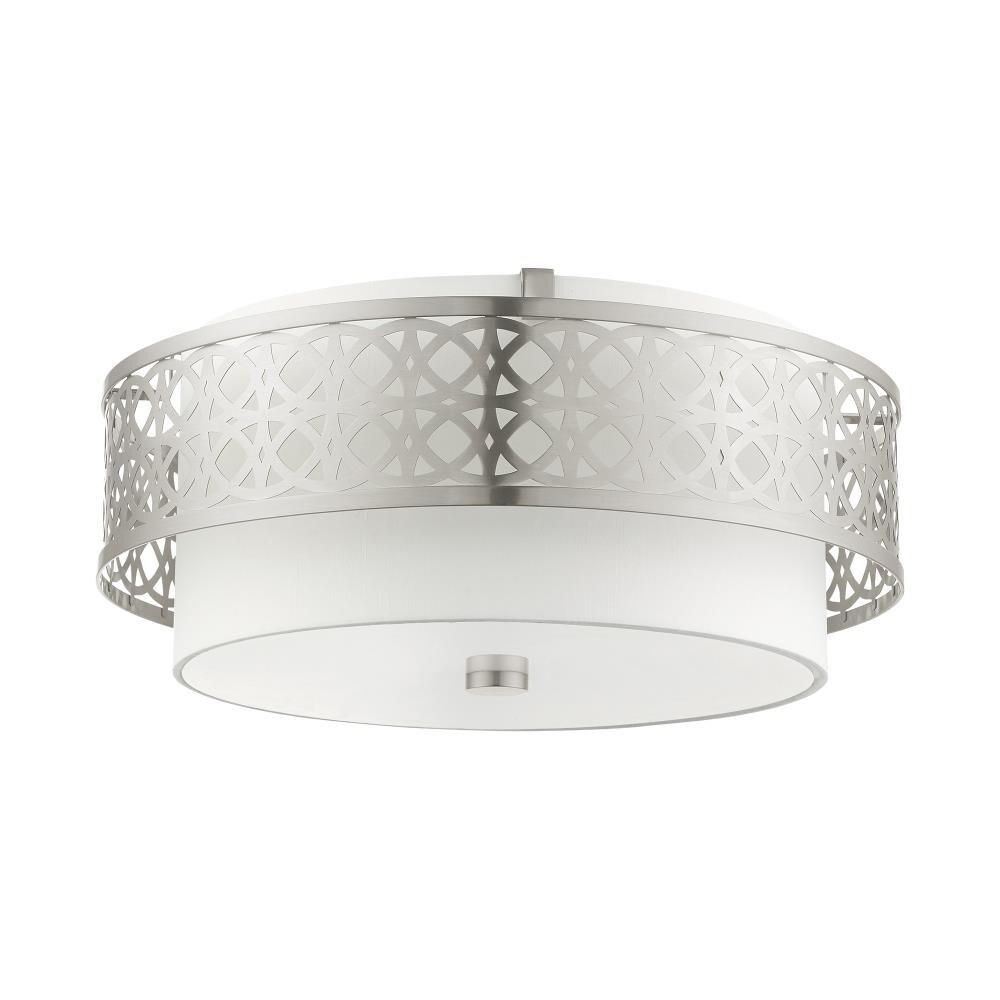 Livex Lighting Calinda 4 - Light Semi-Flush Mount in  Brushed Nickel