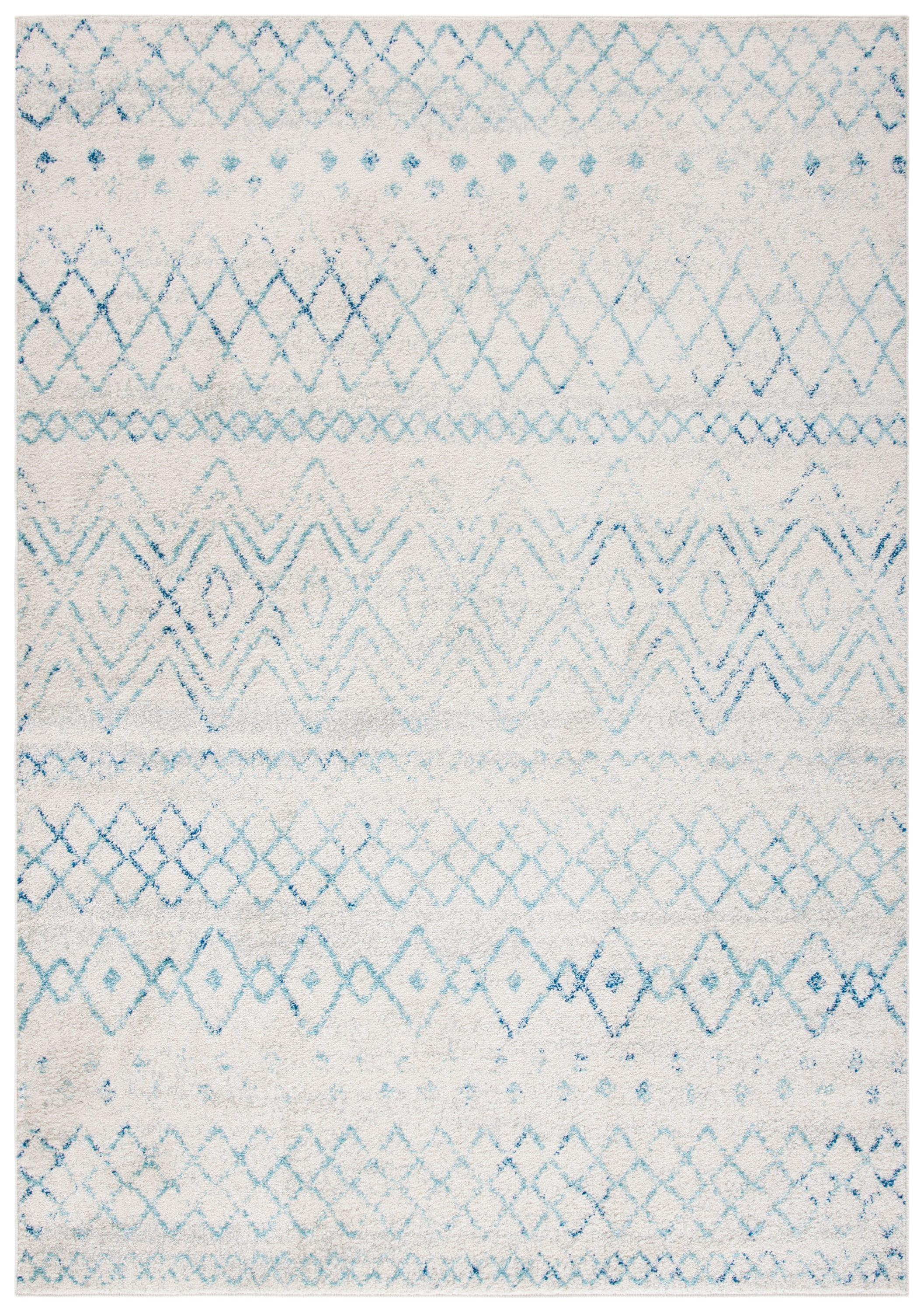 Madison 700 MAD798 Power Loomed Indoor Area Rug - Ivory/Aqua - 9'x12' - Safavieh