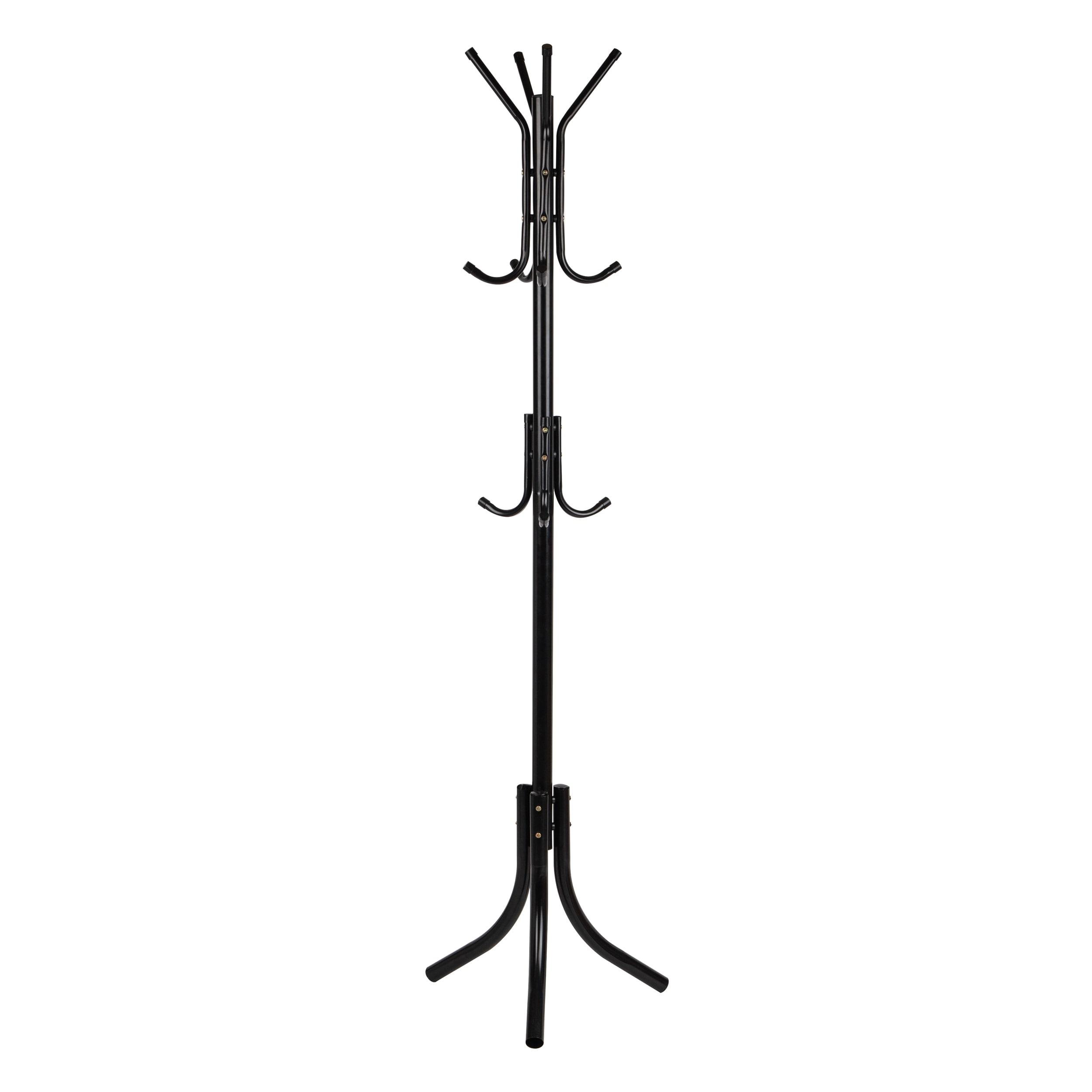 Mind Reader 3-Tier Standing Coat Rack, 11 Hooks, Black