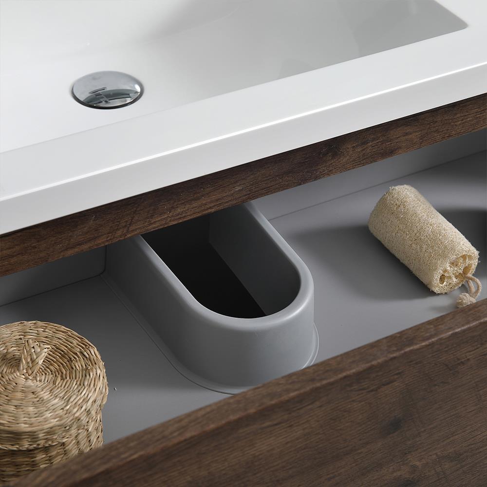 Lazzaro 24" Freestanding Modern Bathroom Vanity with Integrated Single Sink - Faucet Not Included