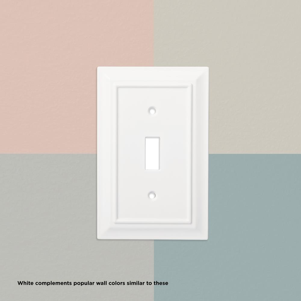 Brainerd W10762-PW Pure White Architect Single Switch Wall Plate Cover