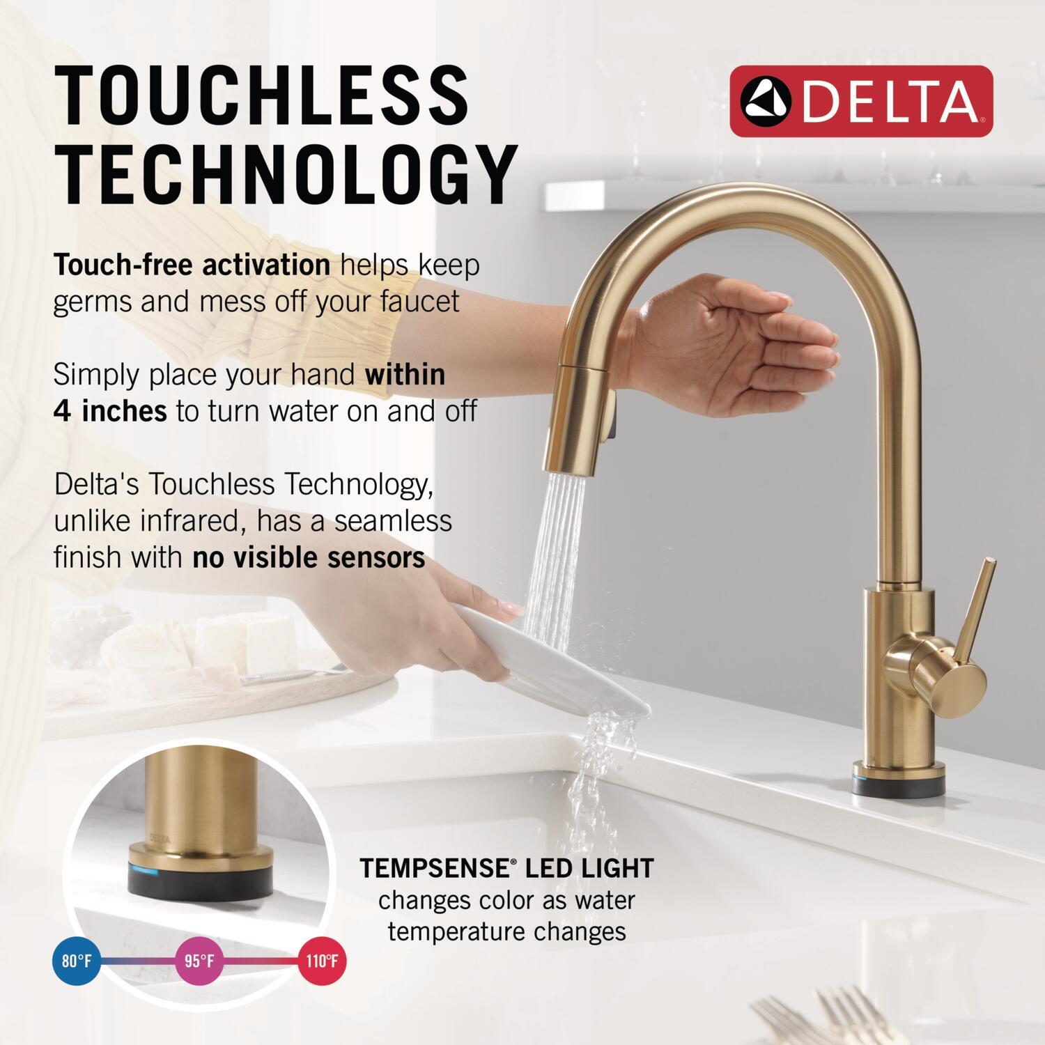 Trinsic Pull Down Sprayer Touch Kitchen Sink Faucet, Touch Control Kitchen Faucet