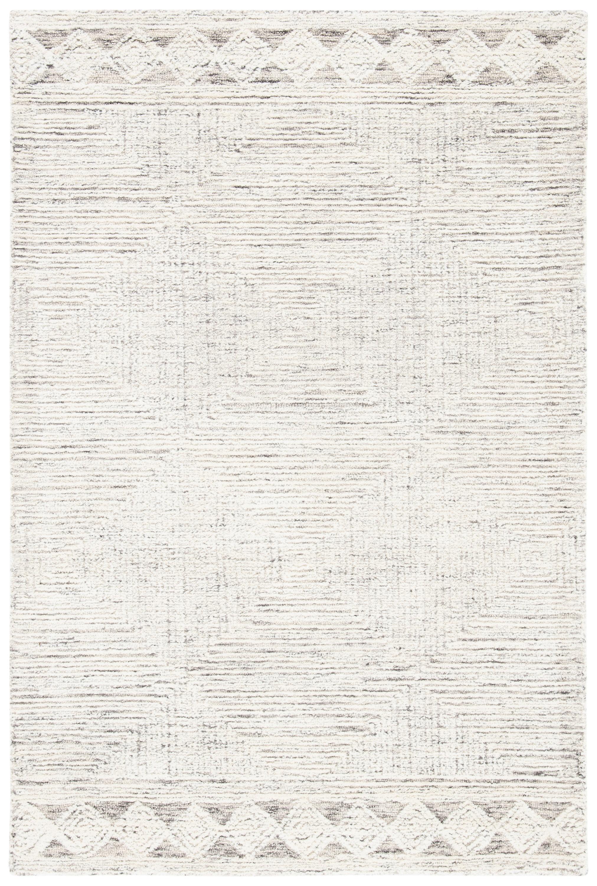 Abstract ABT349 Hand Tufted Area Rug - Ivory/Grey - 3'x5' - Safavieh .