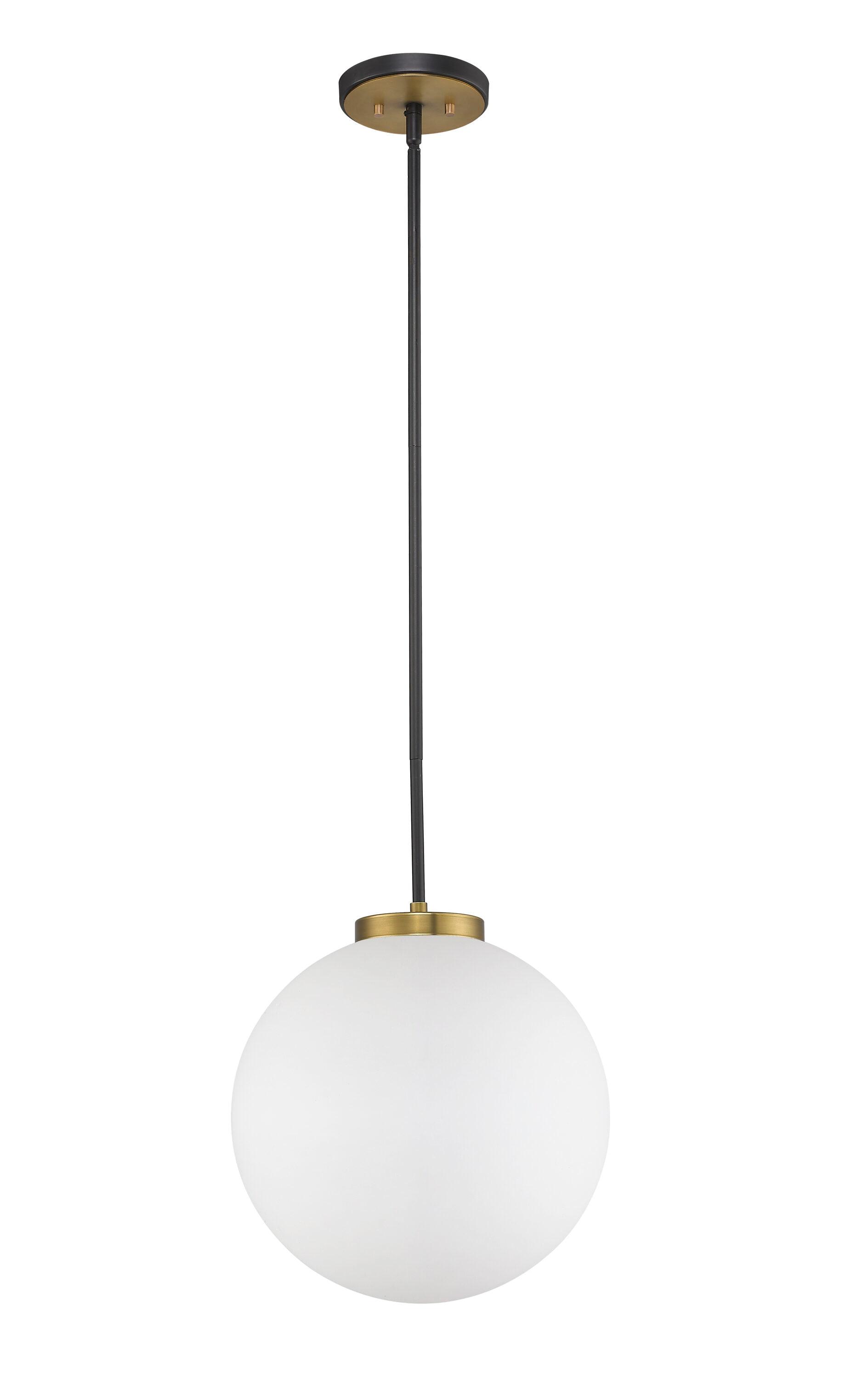 Z-Lite Parsons 1 - Light Pendant in  Matte Black/Olde Brass