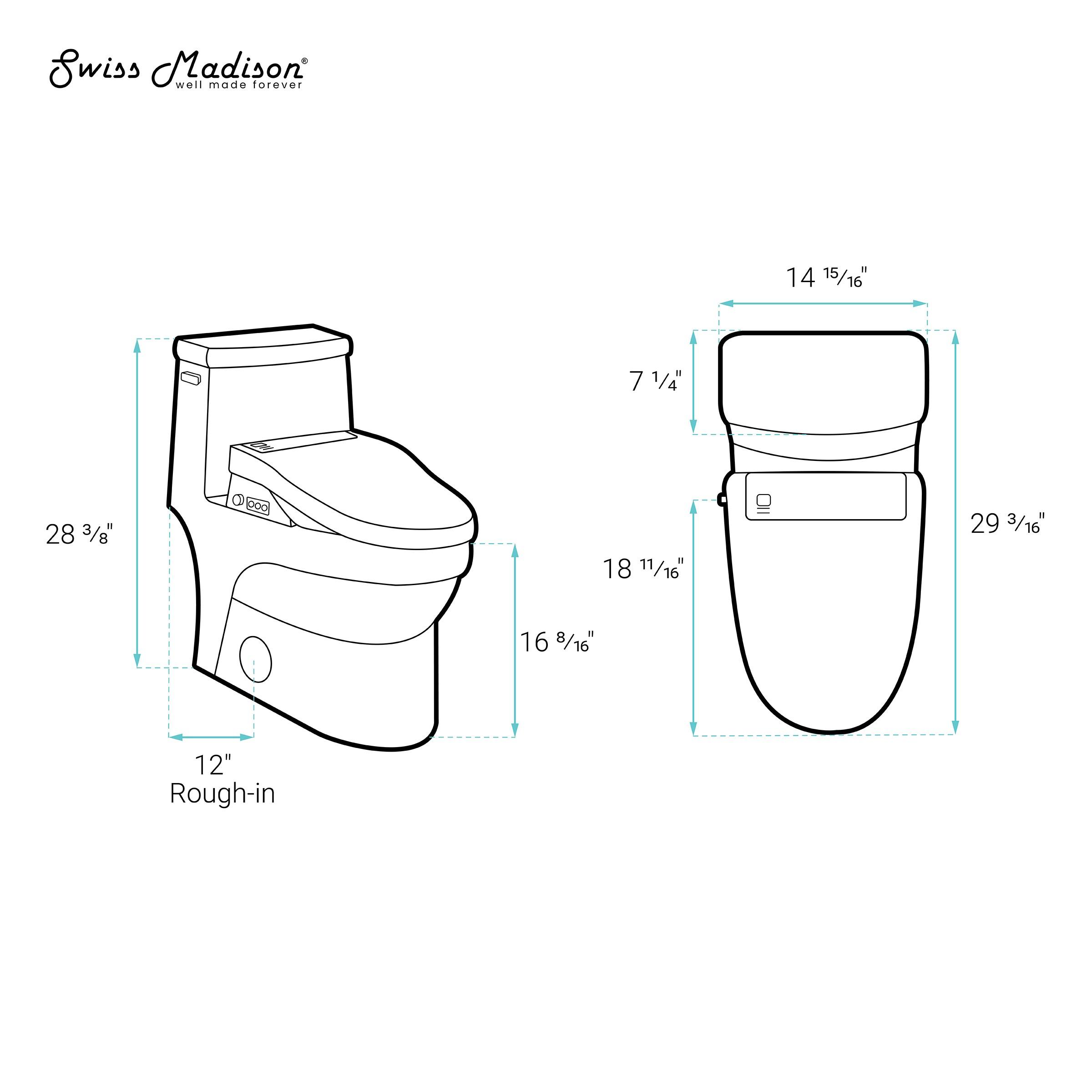 Virage One-Piece Toilet with Vivante Smart Seat 1.1/1.6 gpf