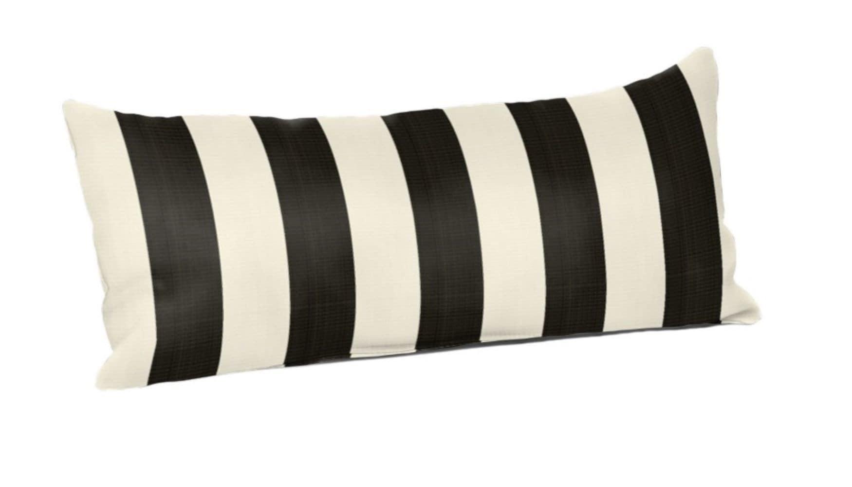 Casual Cushion Stripe Sunbrella Fabric Indoor/Outdoor Lumbar Pillow