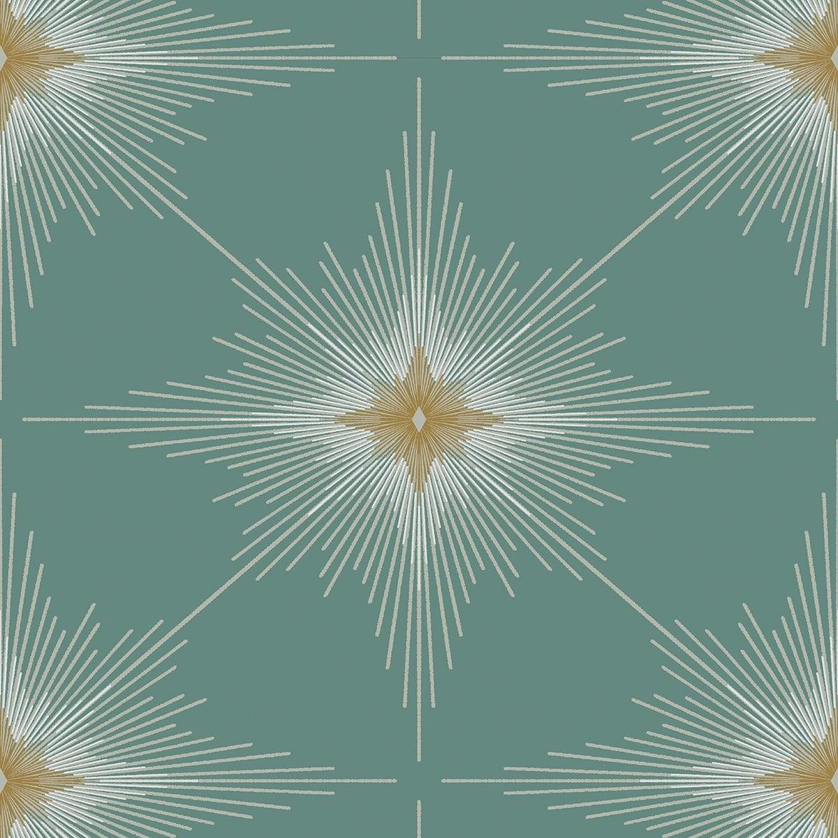 Seabreeze Blue Green Vinyl Geometric Peel and Stick Wallpaper