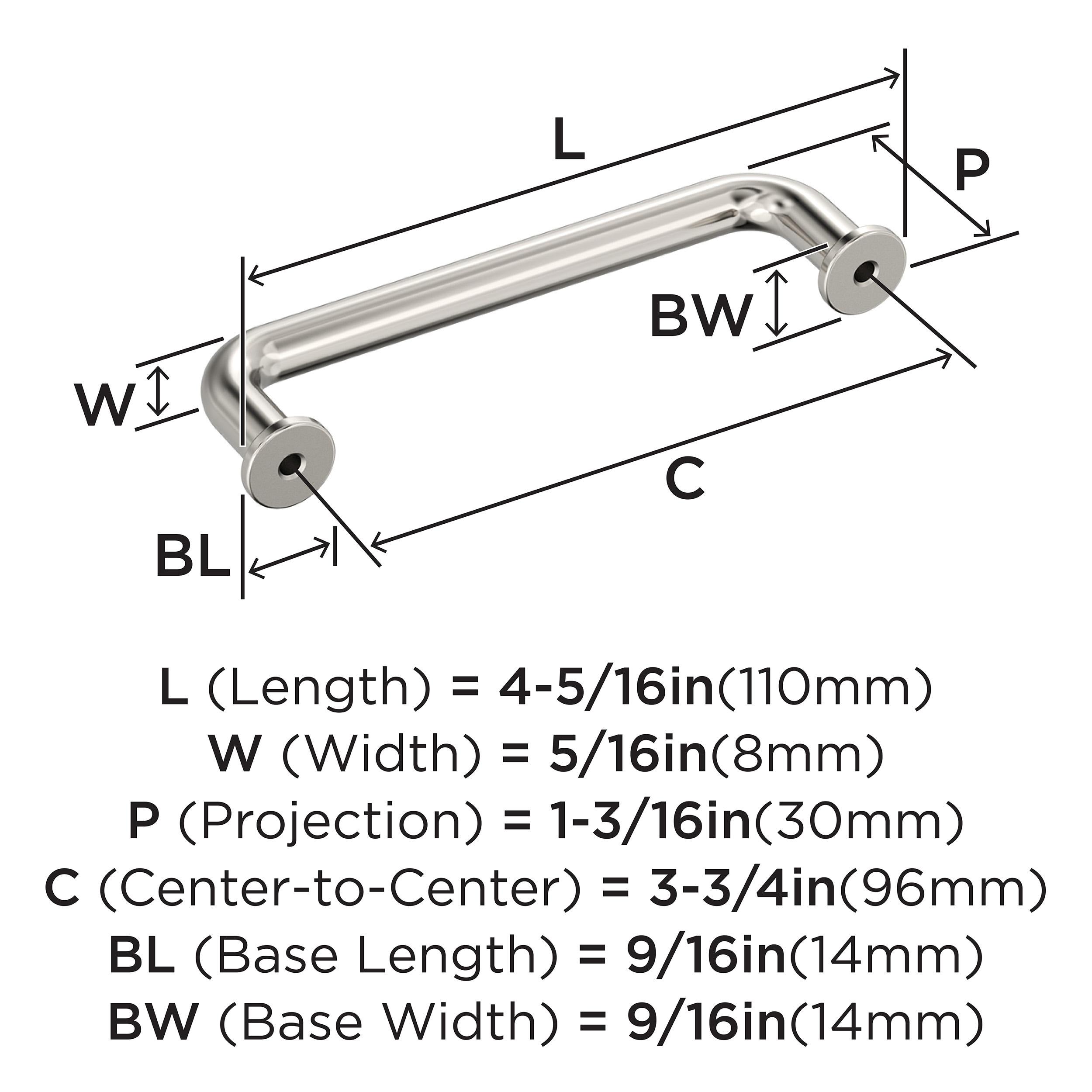 Factor 3-3/4 inch (96mm) Center-to-Center