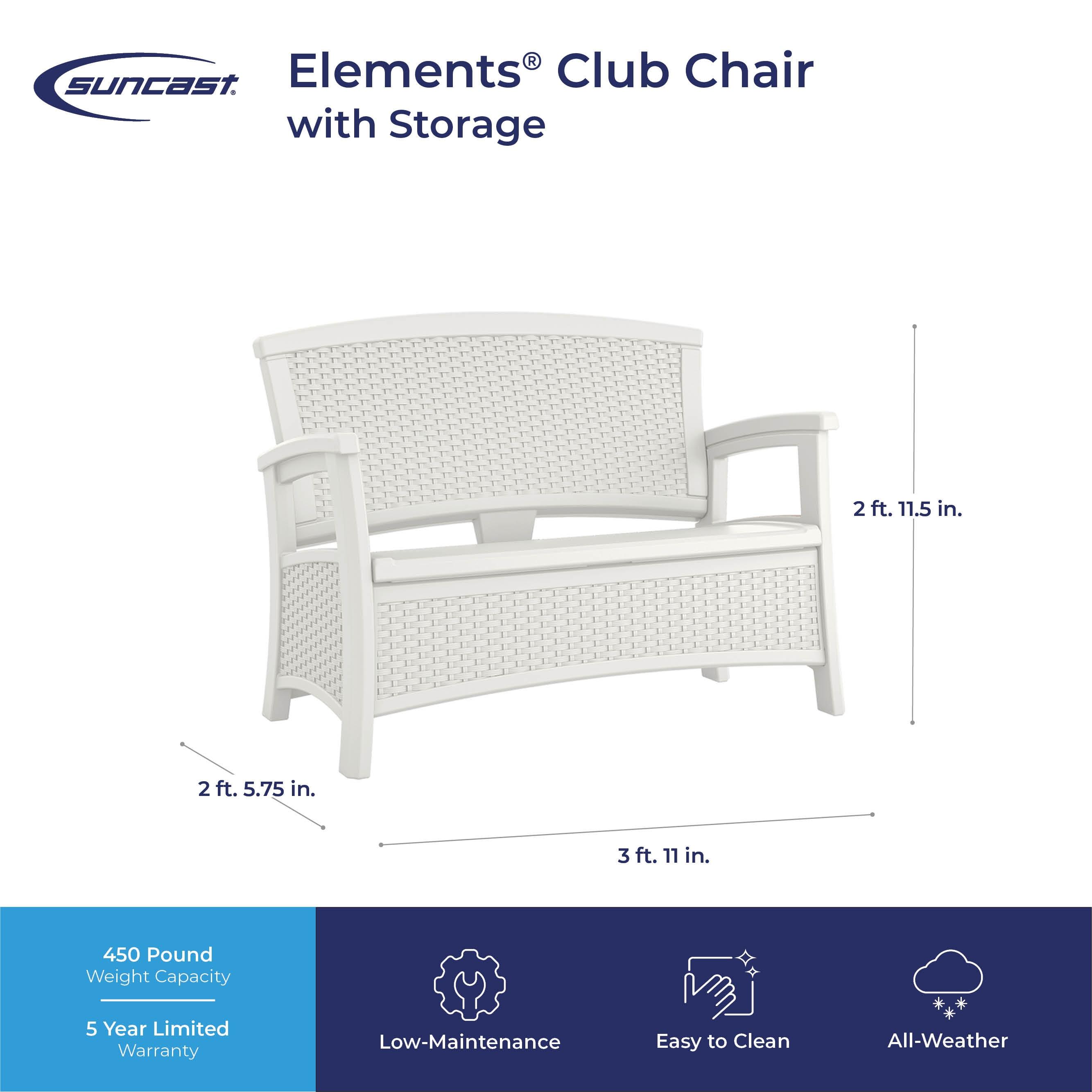 Suncast Elements 47'' Resin Outdoor Loveseat
