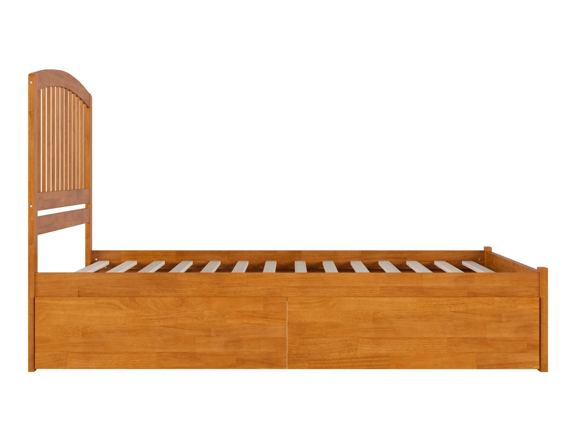 Solid Wood Platform Storage Bed