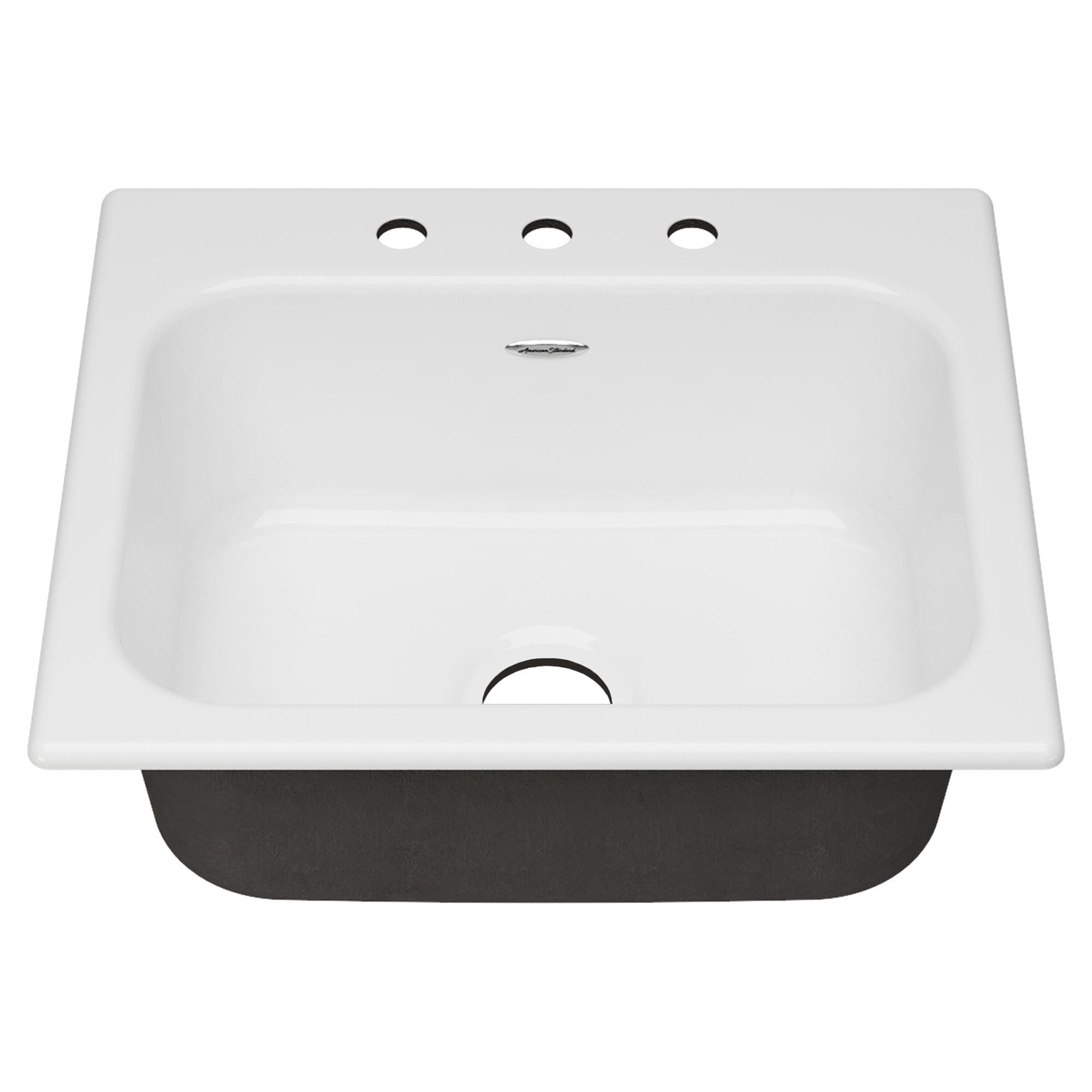 American Standard 77SB25223.308 Quince 25'' L Drop-In Single Bowl Cast Iron Kitchen Sink