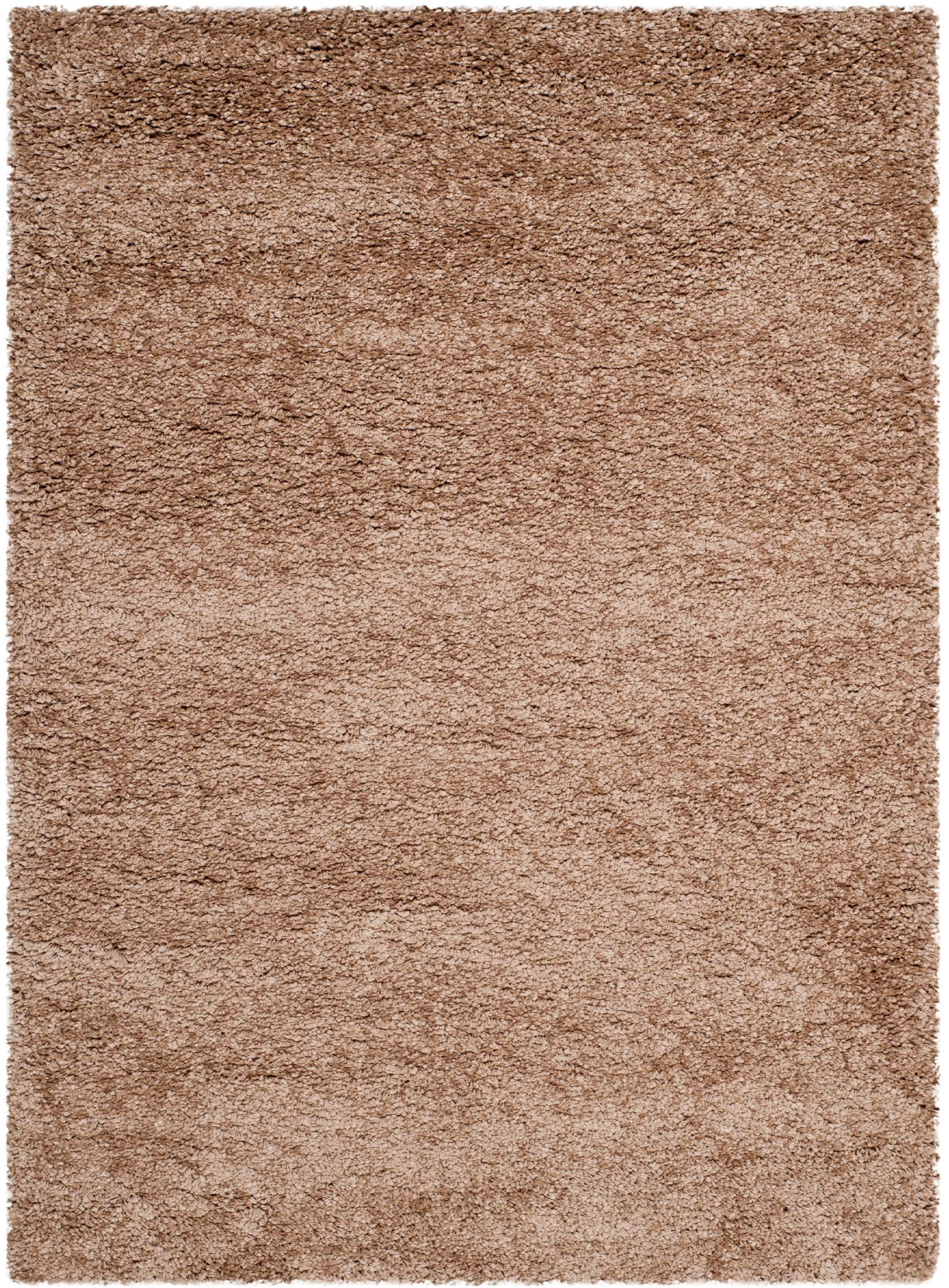 Shag SG180 Power Loomed Area Rug - Dark Beige - 6'x9' - Safavieh.