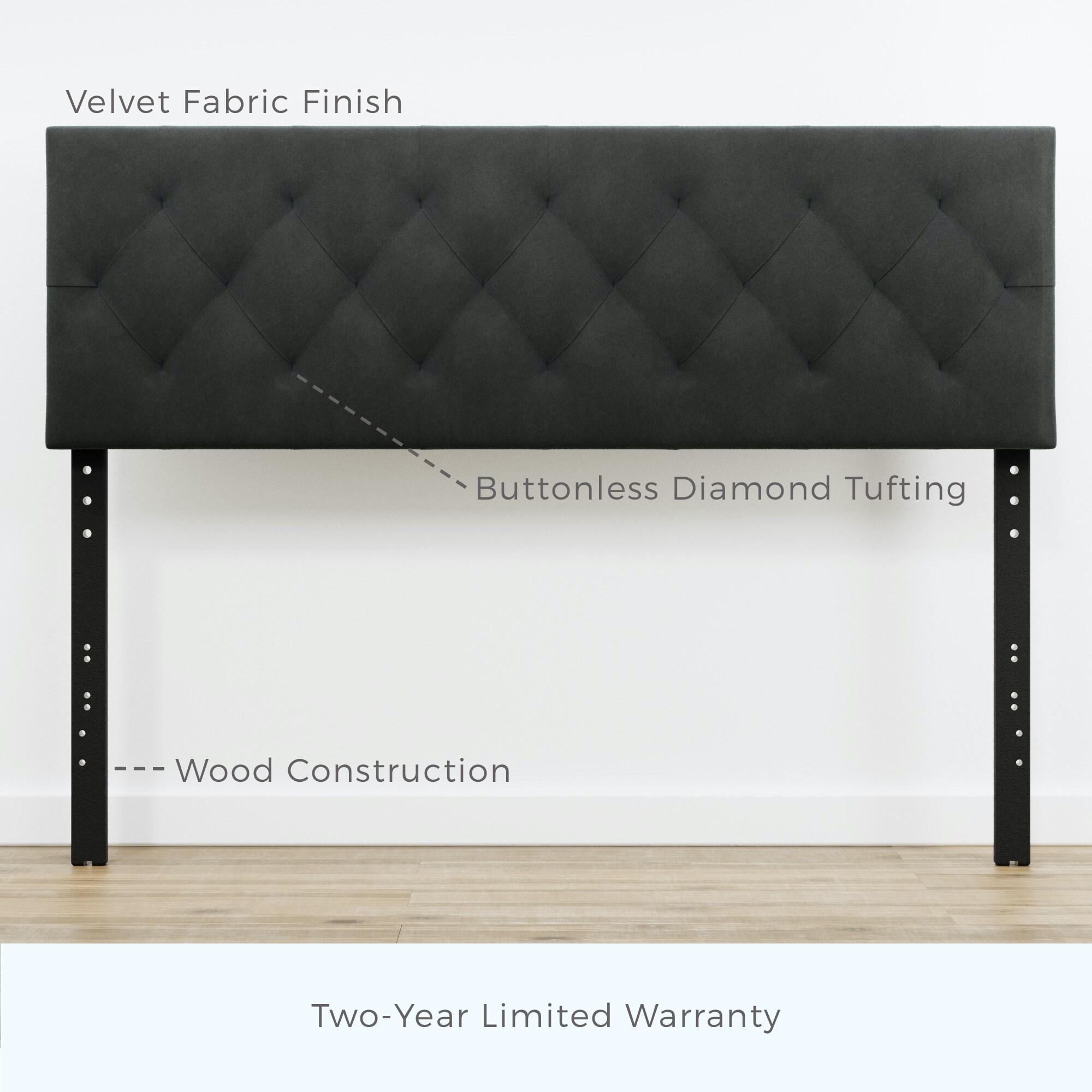 Jane Adjustable Velvet Upholstered Headboard - Brookside Home