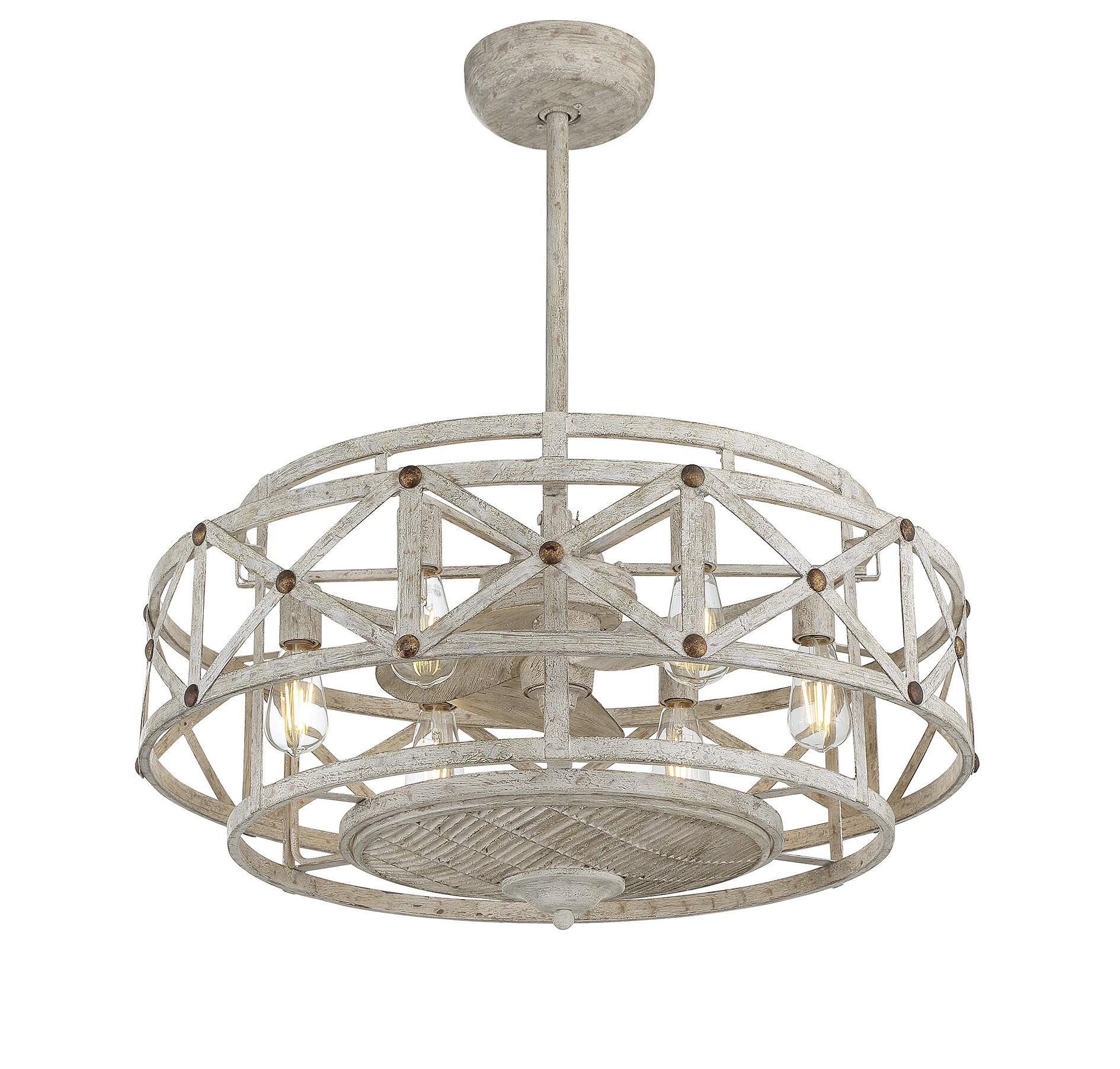 Provence with Gold Accents Six Light Fan D'lier from the Colonade Collection