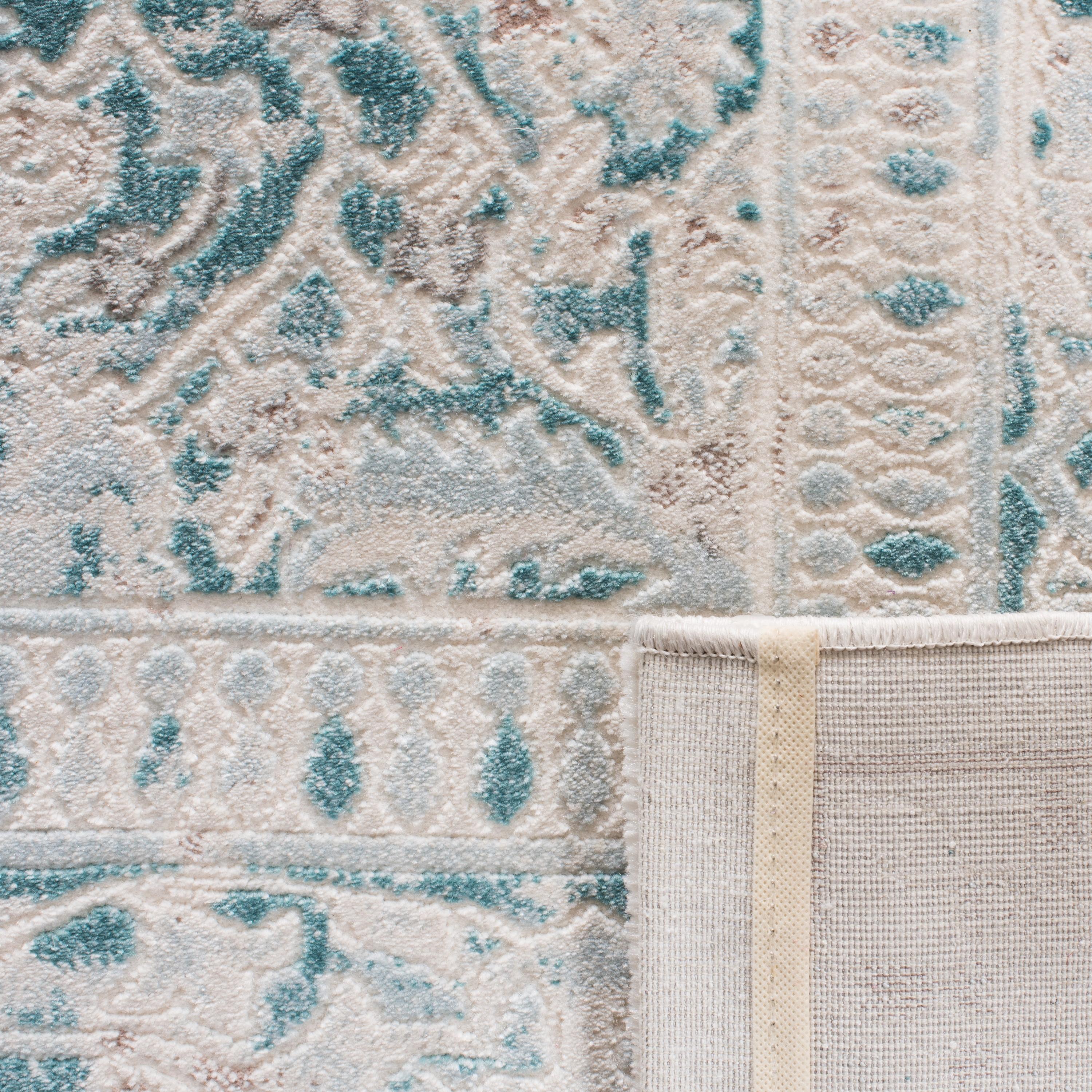 Passion PAS405 Power Loomed Indoor Accent Rug - 4'x5'7" - Turquoise/Ivory - Safavieh