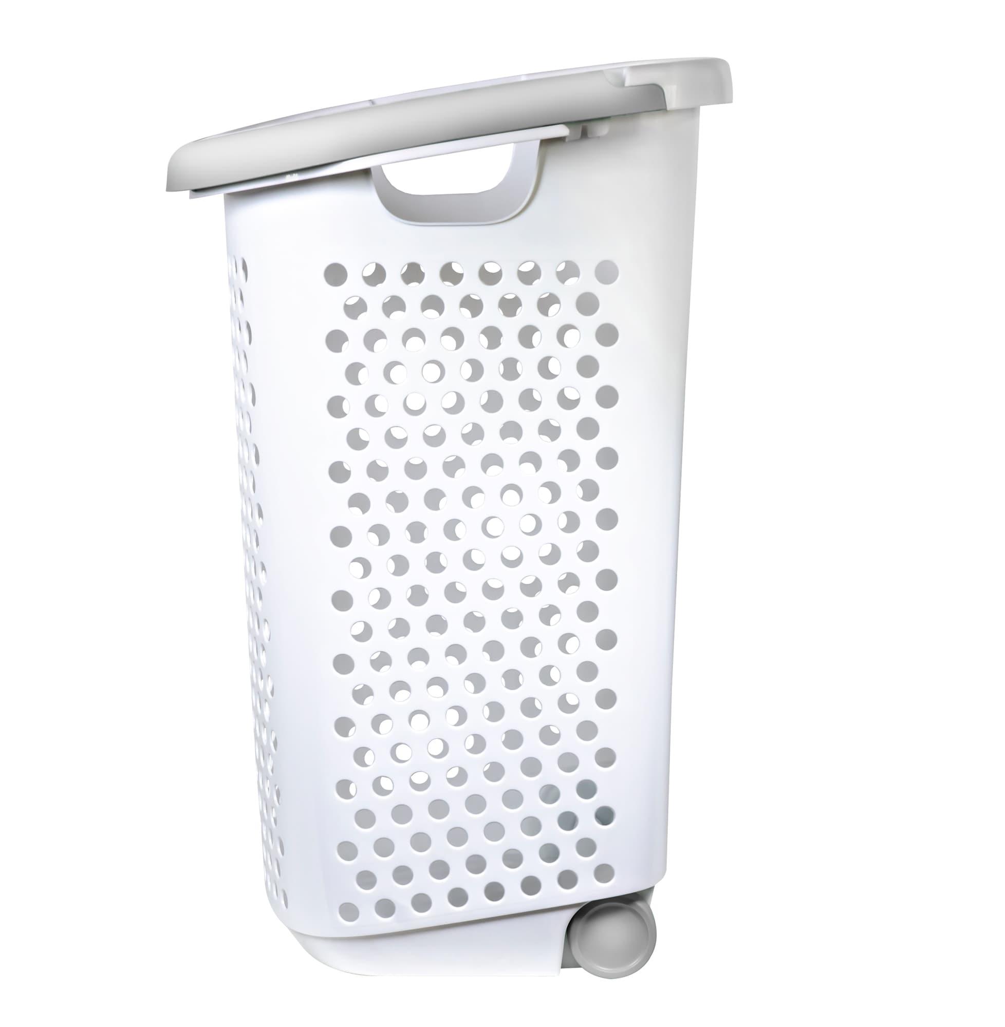 Style Selections 2-Bushel White Plastic Laundry Hamper