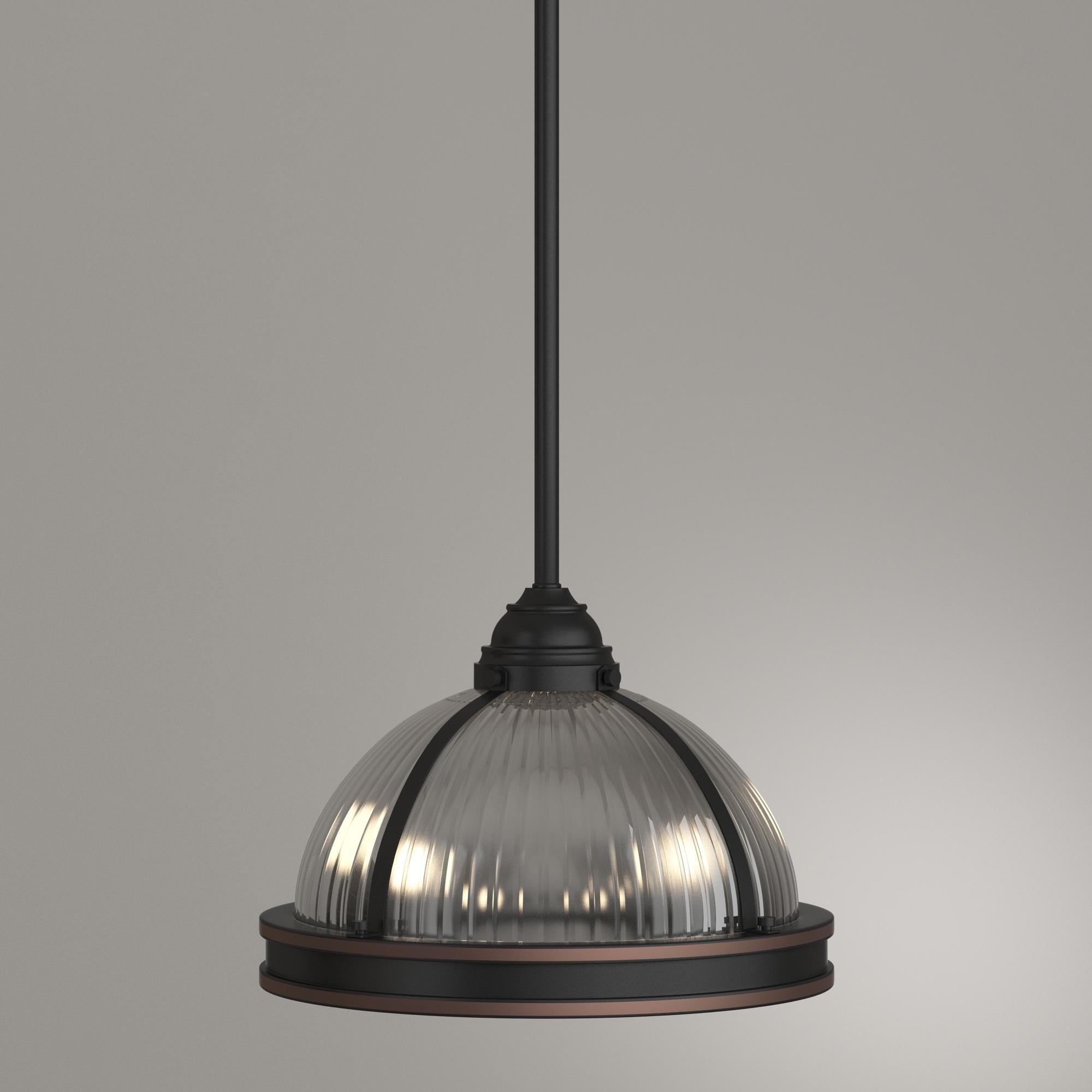 Autumn Bronze Prismatic Glass 2-Light Pendant