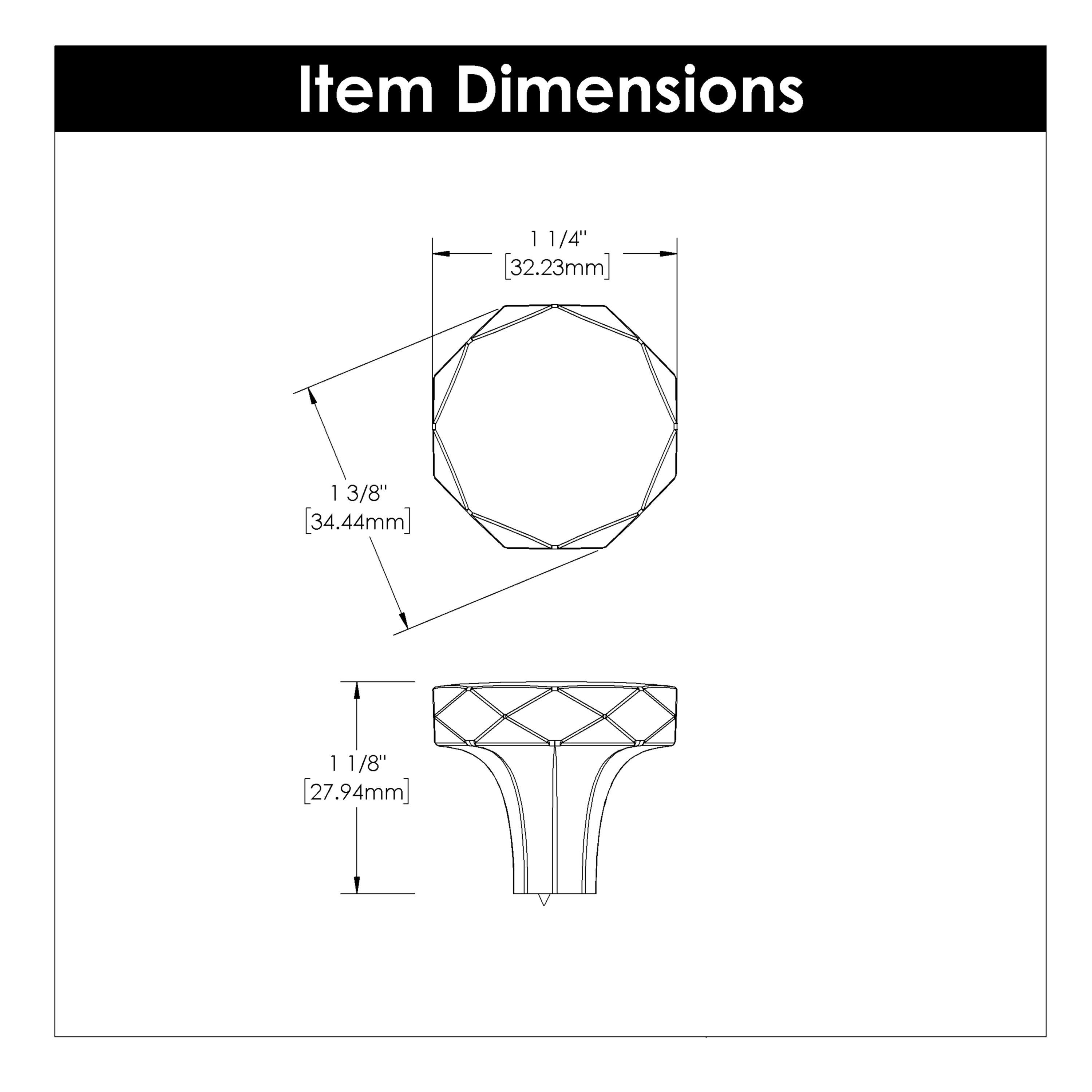 Karat 1.25" Diameter Round Knob