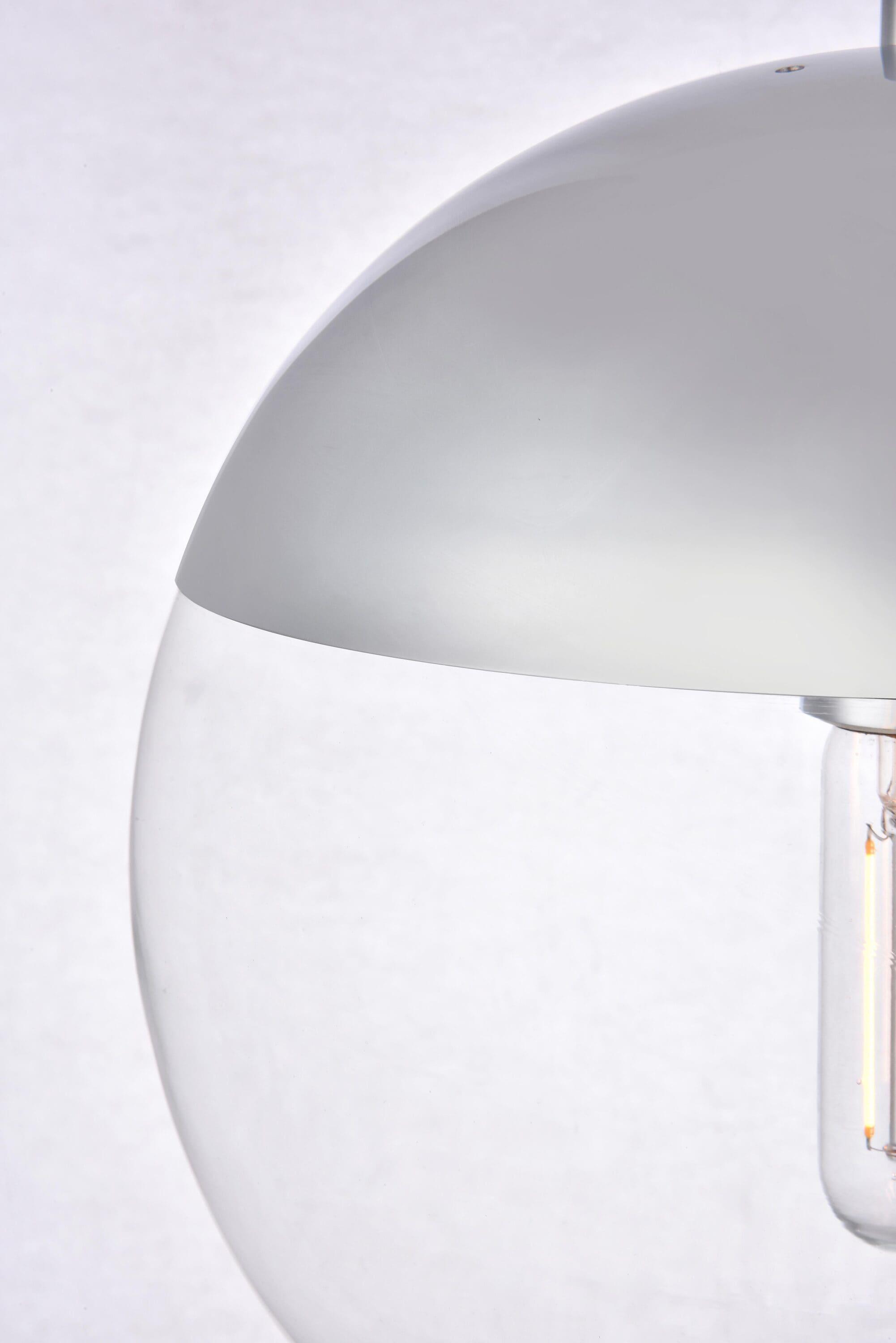 Elegant Lighting Eclipse 1 Light Chrome Pendant With Clear Glass