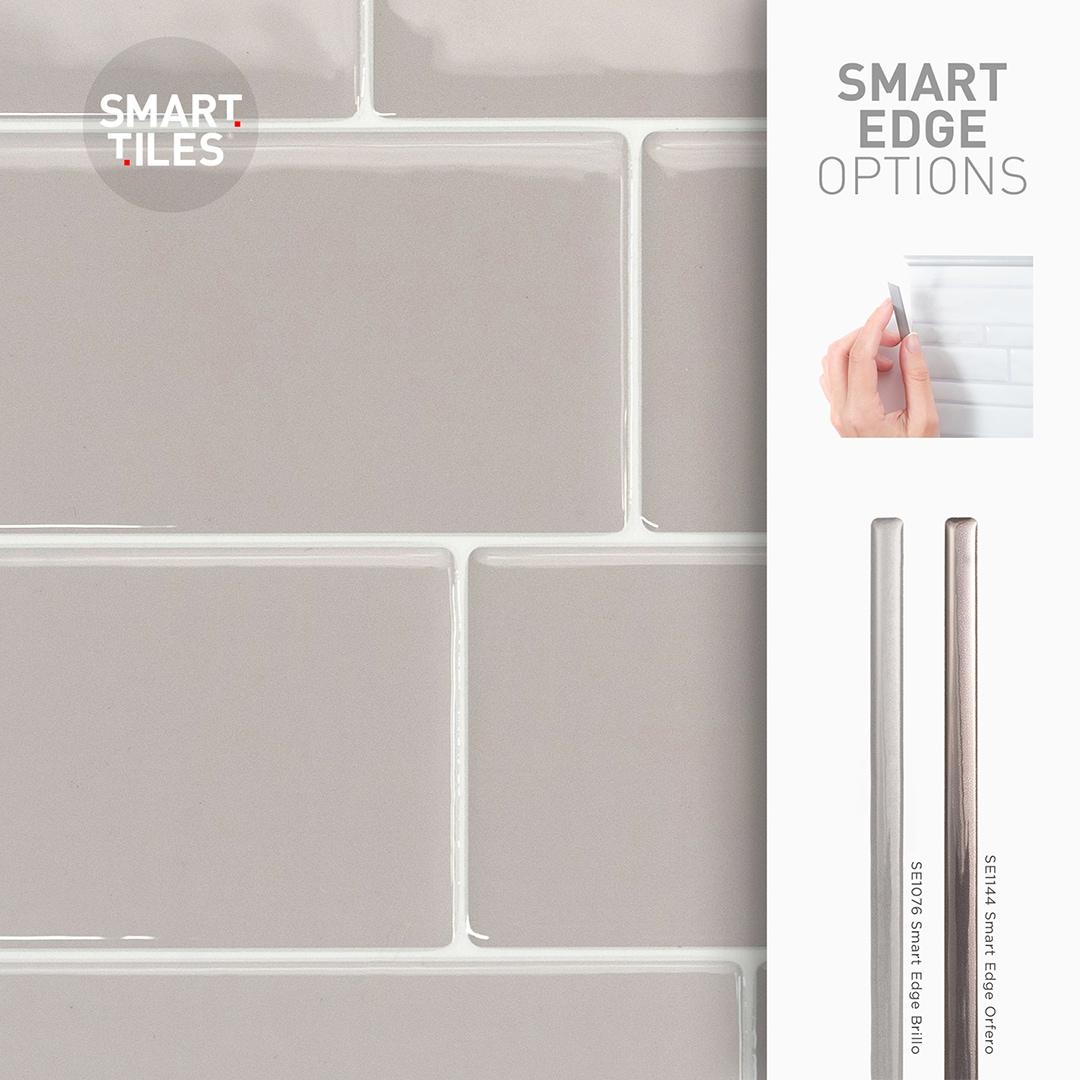 Peel and Stick Gel Backsplash Tile Metro 12'' x 8'' (Set of 4)