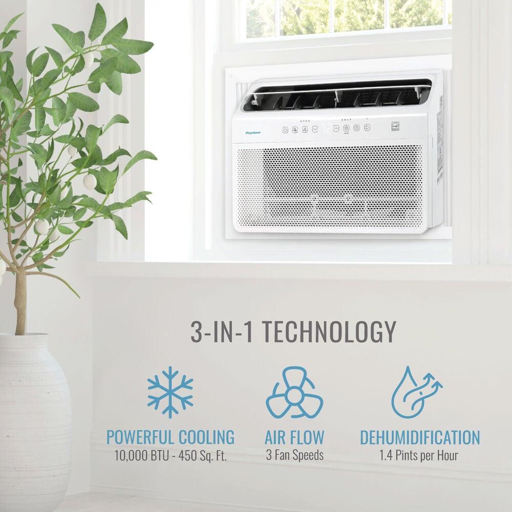 Keystone 10000 BTU Window Air Conditioner for 450 Square Feet with Remote Included