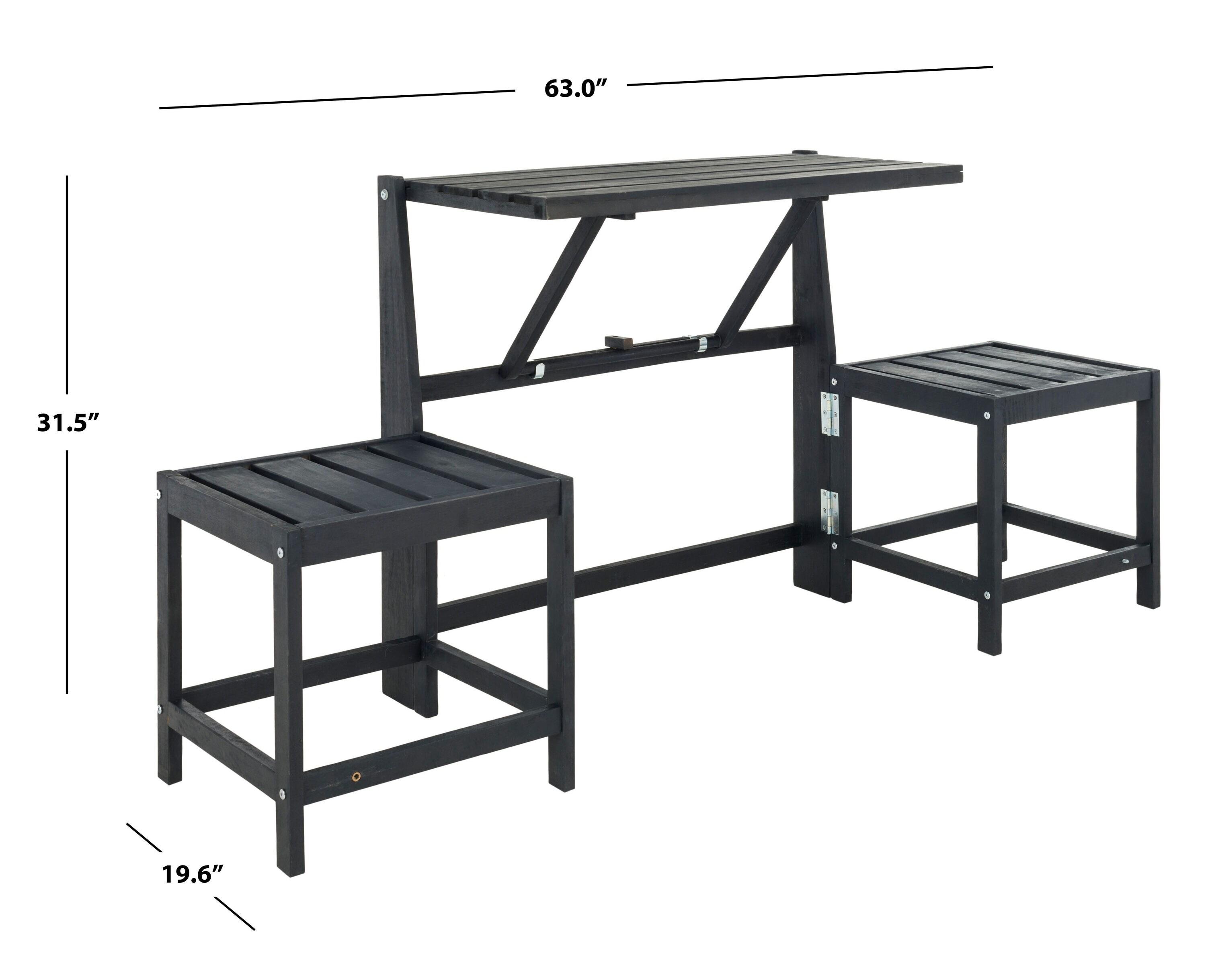 Belamy Transformer Bench - Outdoor - PAT6752 - Dark Slate Gray - Safavieh