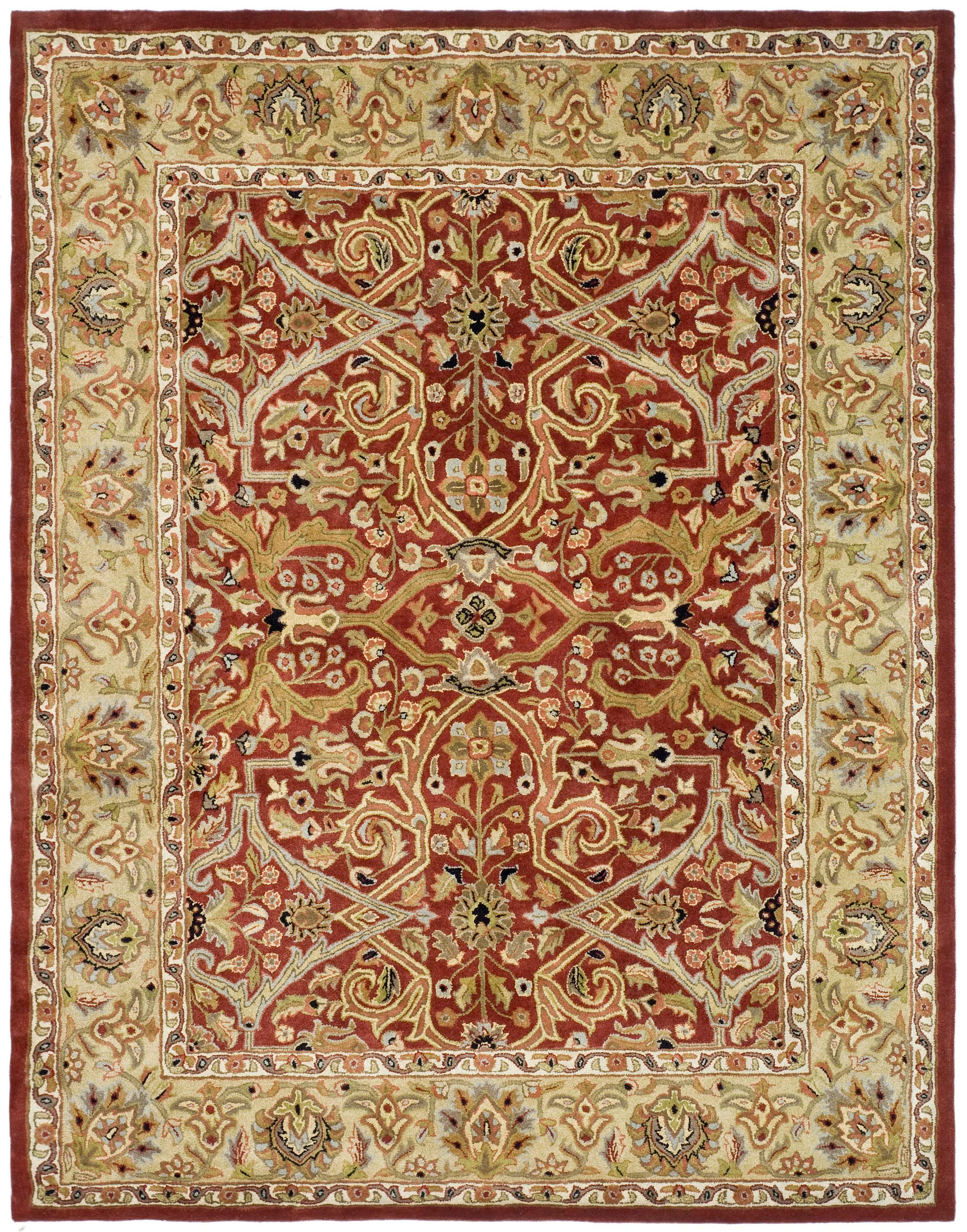 SAFAVIEH Heritage Oslo Traditional Wool Area Rug, Red/Gold, 8'3" x 11'