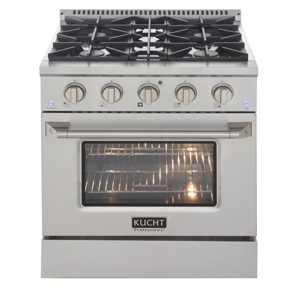 30-Inch Stainless Steel Dual-Fuel Convection Gas Range