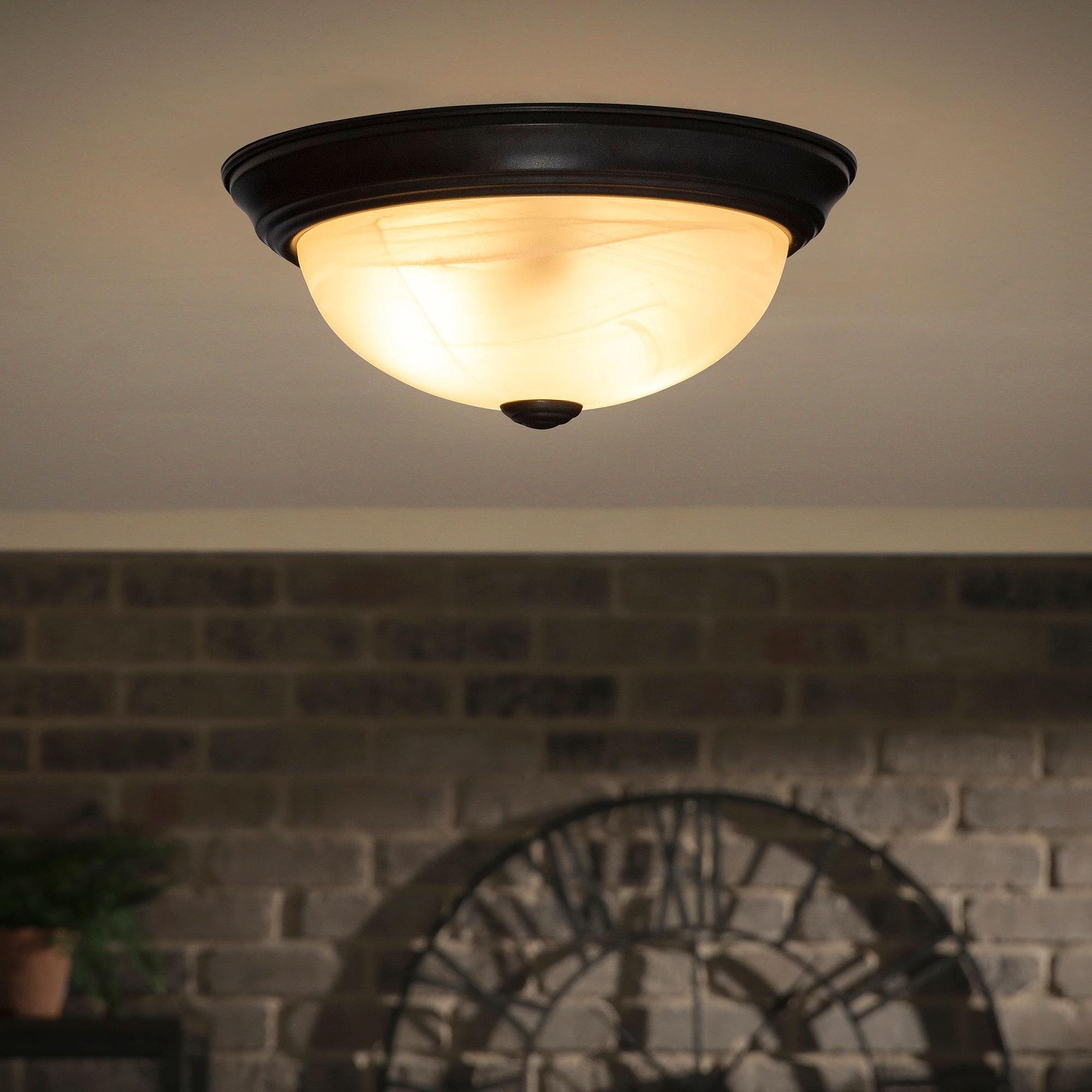 Obeten The 2-Light Flush Mount Ceiling Light, 11 Inch Lighting Fixture for Kitchen, Bedroom, Bathroom