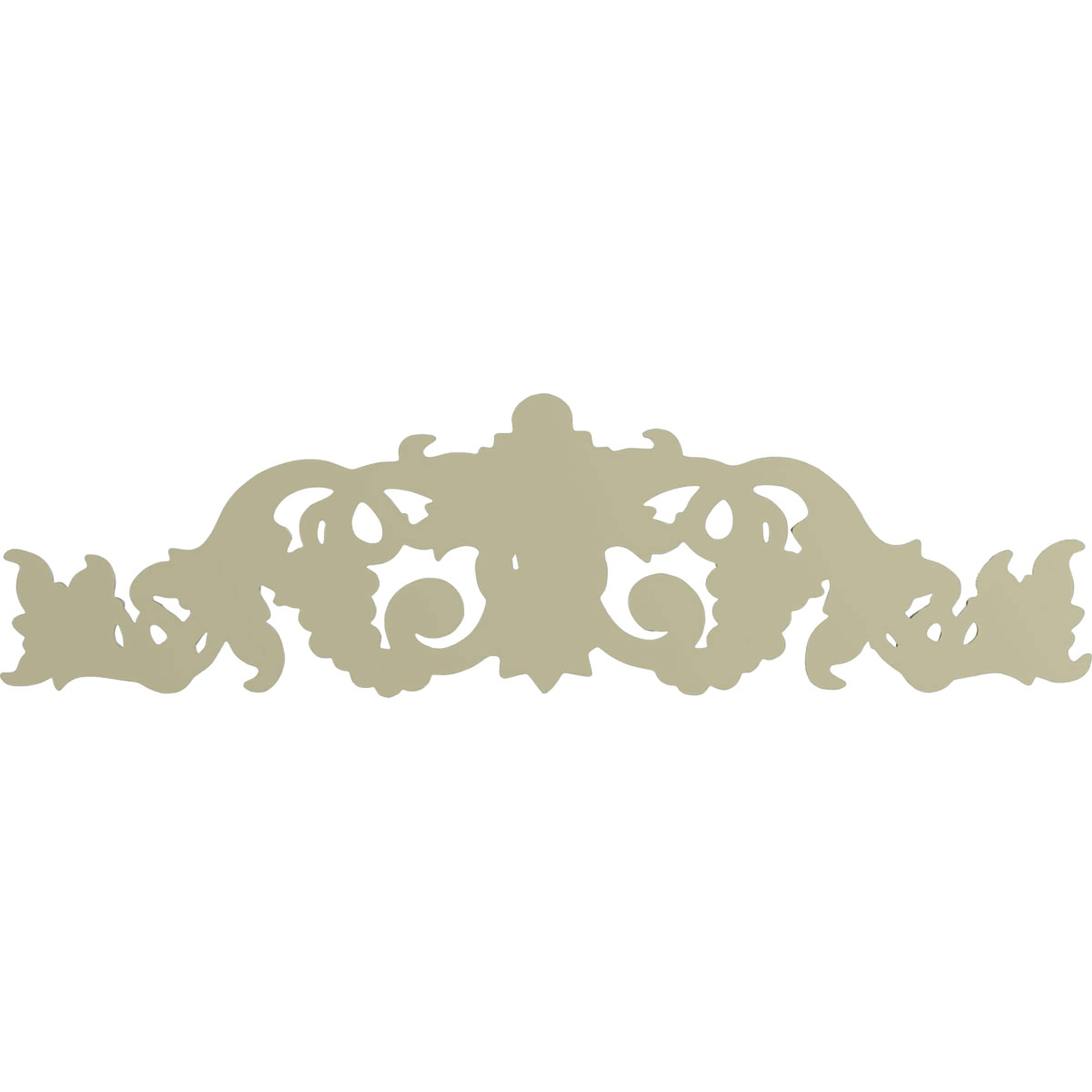Ekena Millwork 19 1/4"W x 5 3/8"H x 7/8"P Small Grape and Leaf Center with Scrolls Onlay