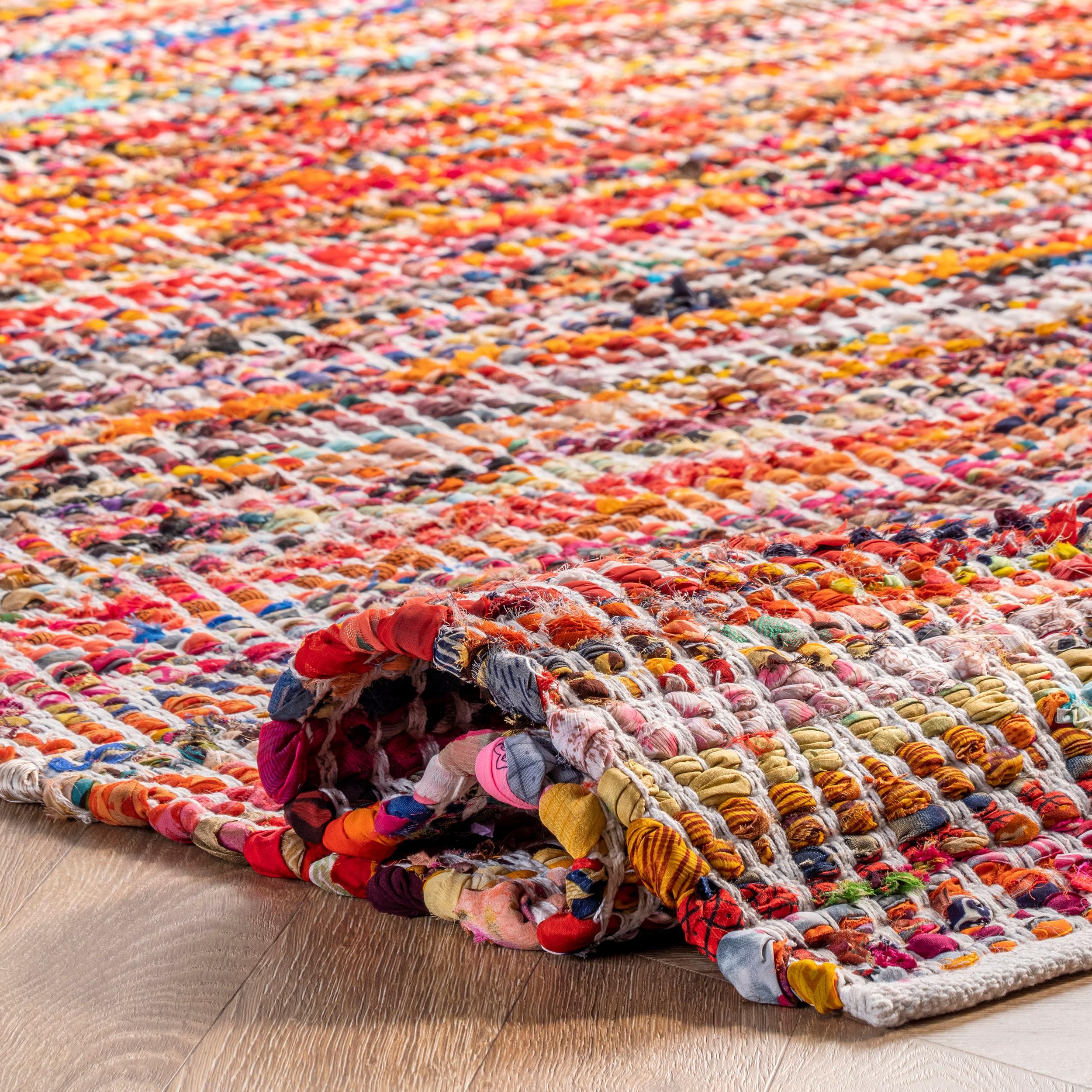 3'x5' Hand Woven Chevron Rochell Area Rug Magenta - nuLOOM: Flatweave, Contemporary, Indoor, Polyester & Cotton