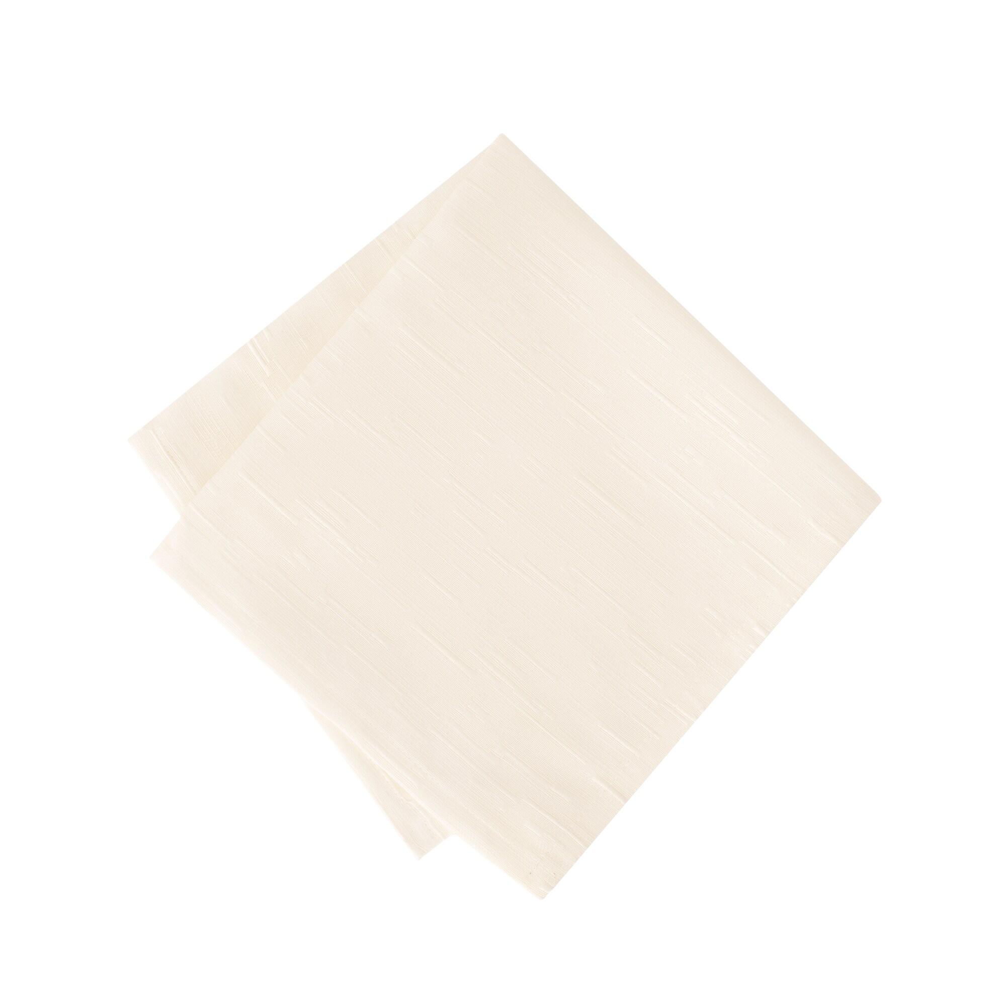 Continental Solid Texture Water and Stain Resistant Napkins, Set of 4 - 17" x 17" - Ivory - Elrene Home Fashions