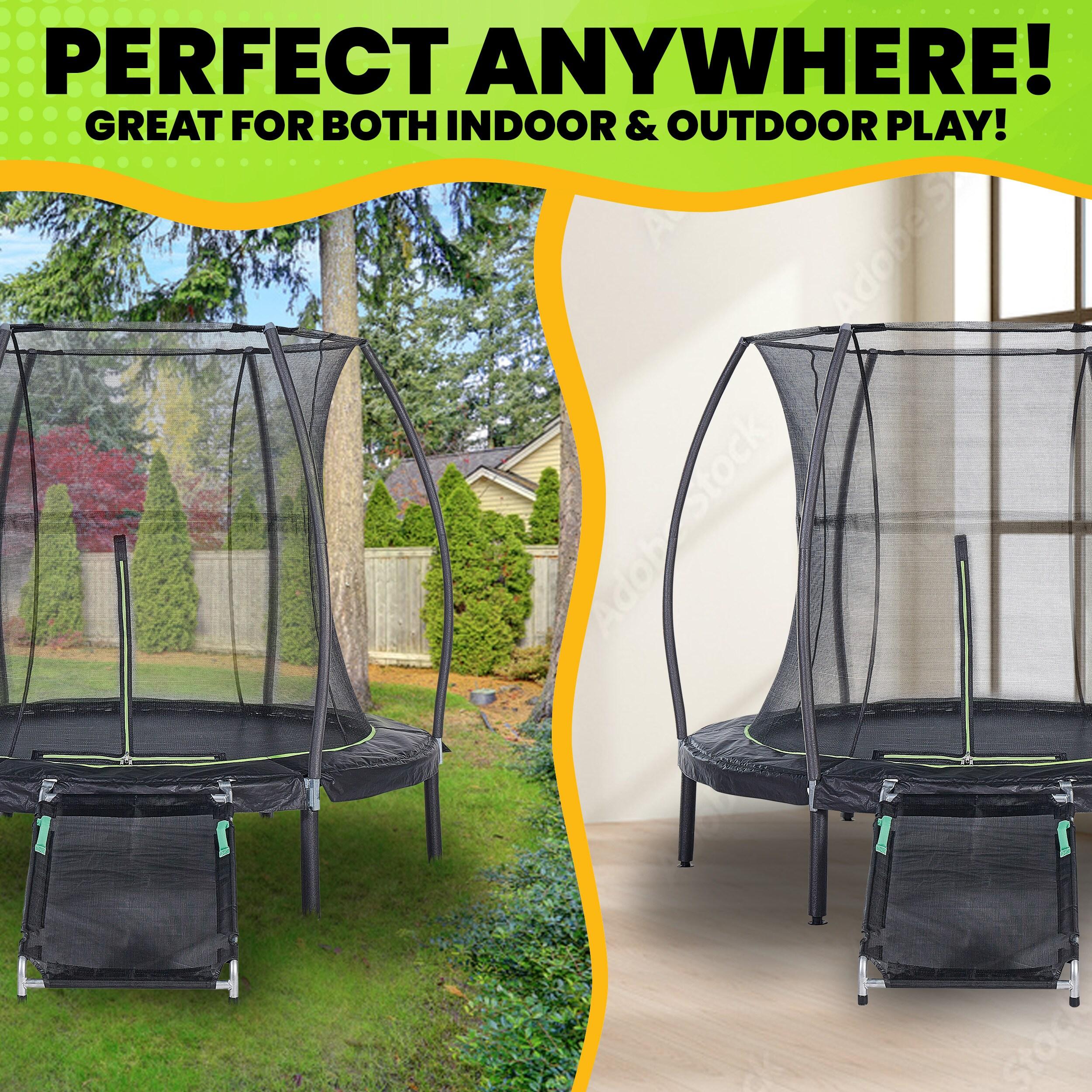 Jumpking Jumpking 7ft Round Trampoline Combo With Jumping Mat Ramp