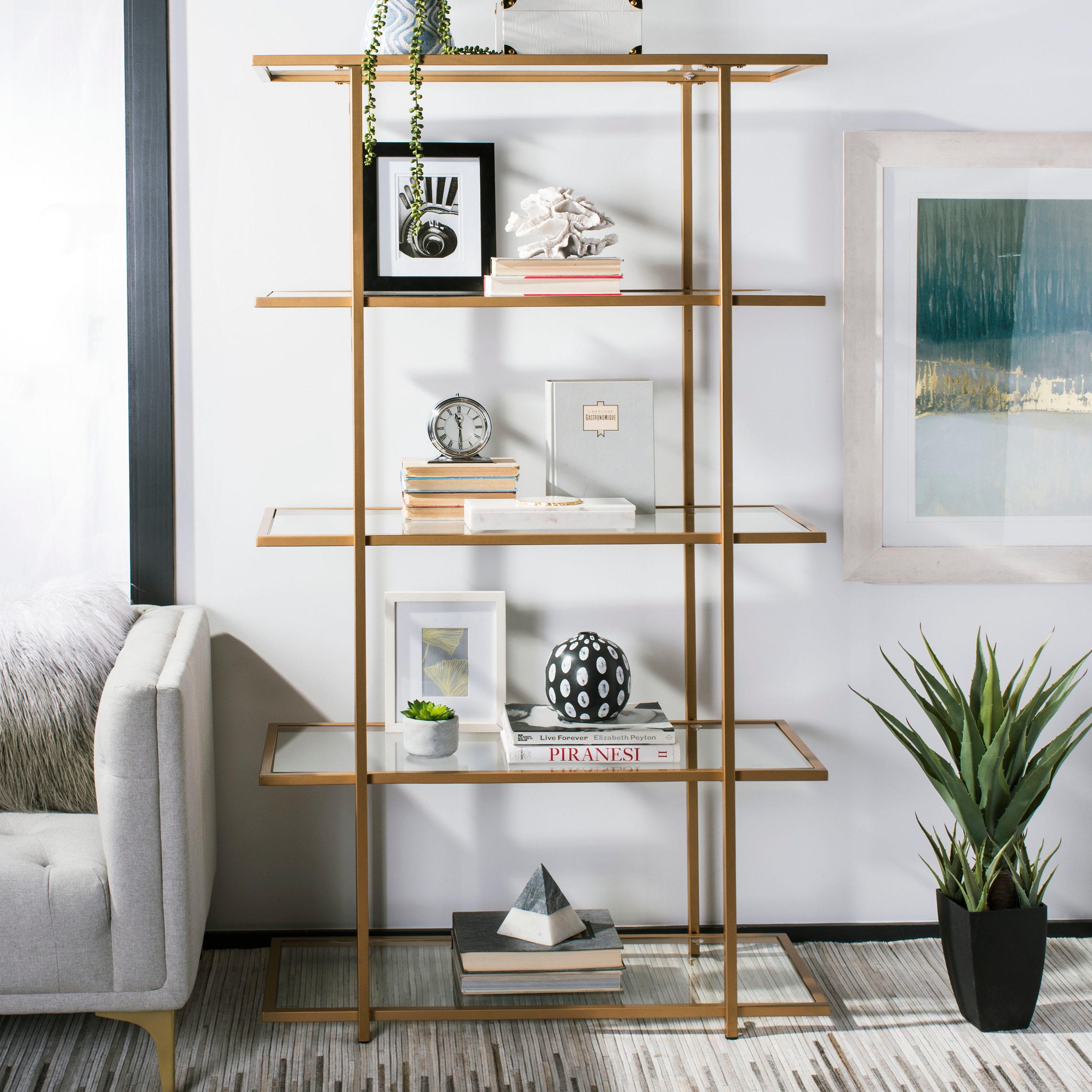 Francis 5 Tier Etagere - ETG6202 - Gold/Clear - Safavieh