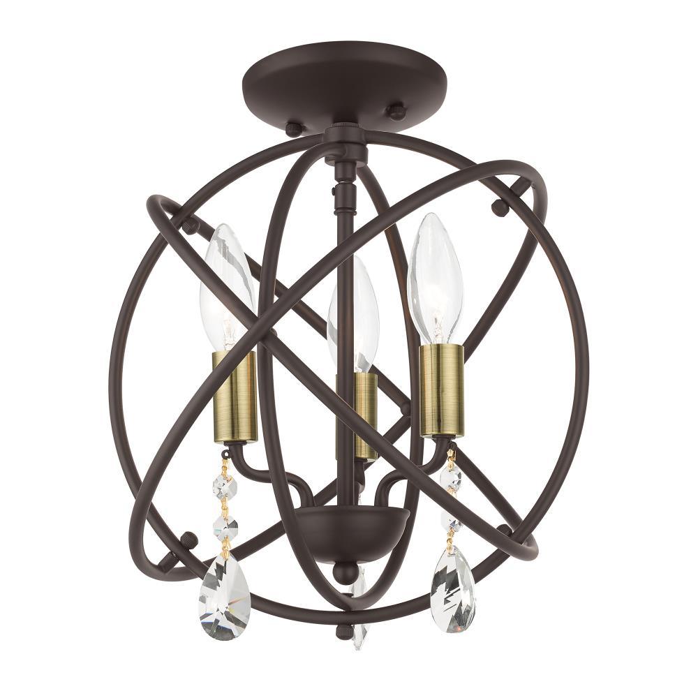 Livex Lighting Aria 3 - Light Chandelier in  Bronze