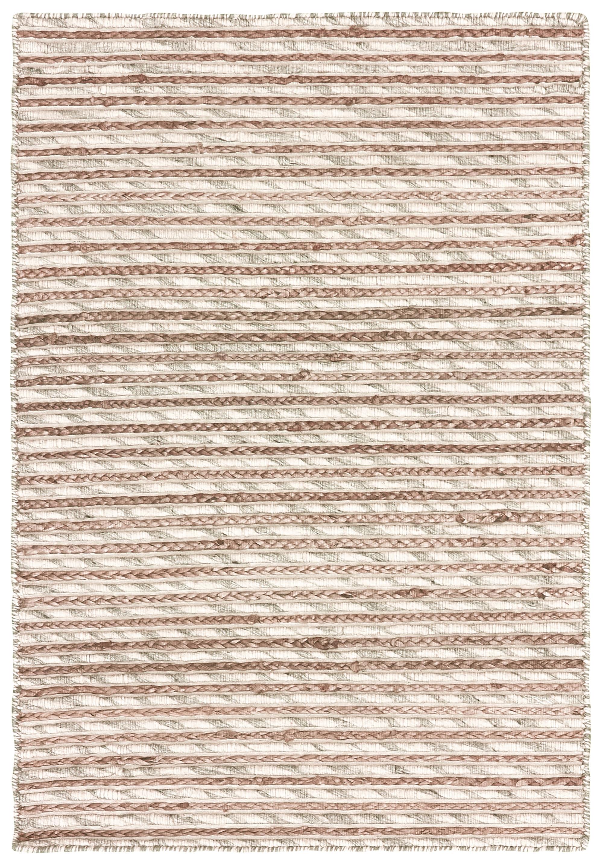 Eco-Friendly Dark Gray Striped Wool Blend 5' x 7' Area Rug