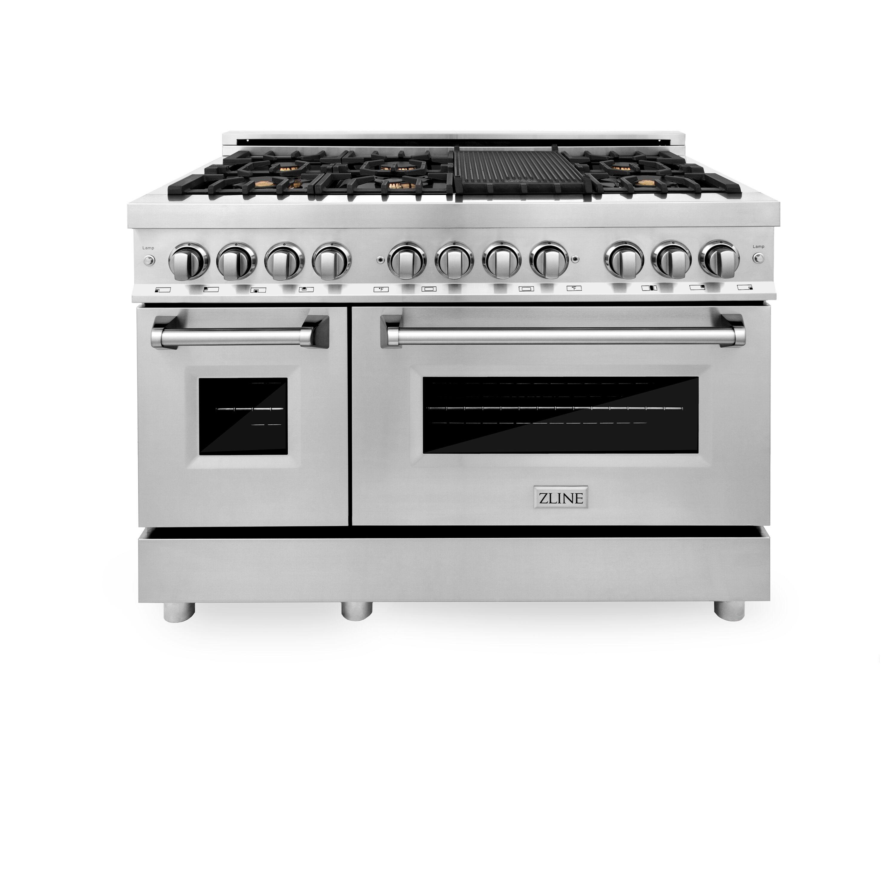 ZLINE 48" Legacy Dual Fuel Range w/ 7 Burner Gas Cooktop and 2 Electric Ovens