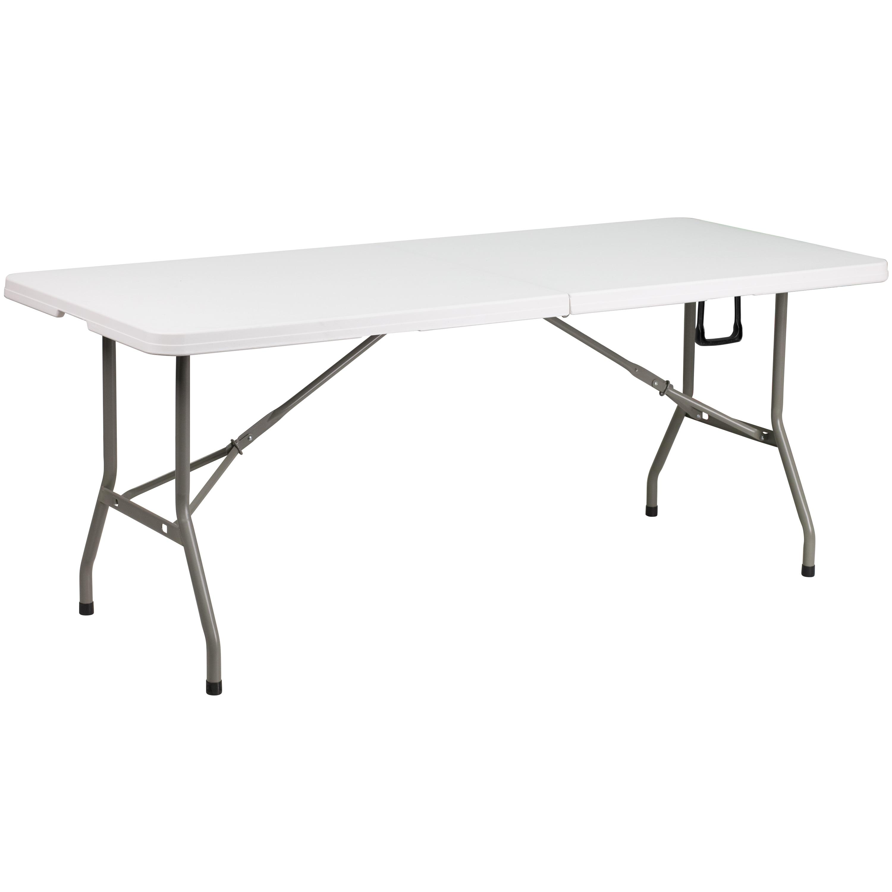 Noah 6' Rectangular Plastic Folding Event Table with Carrying Handle by Flash Furniture