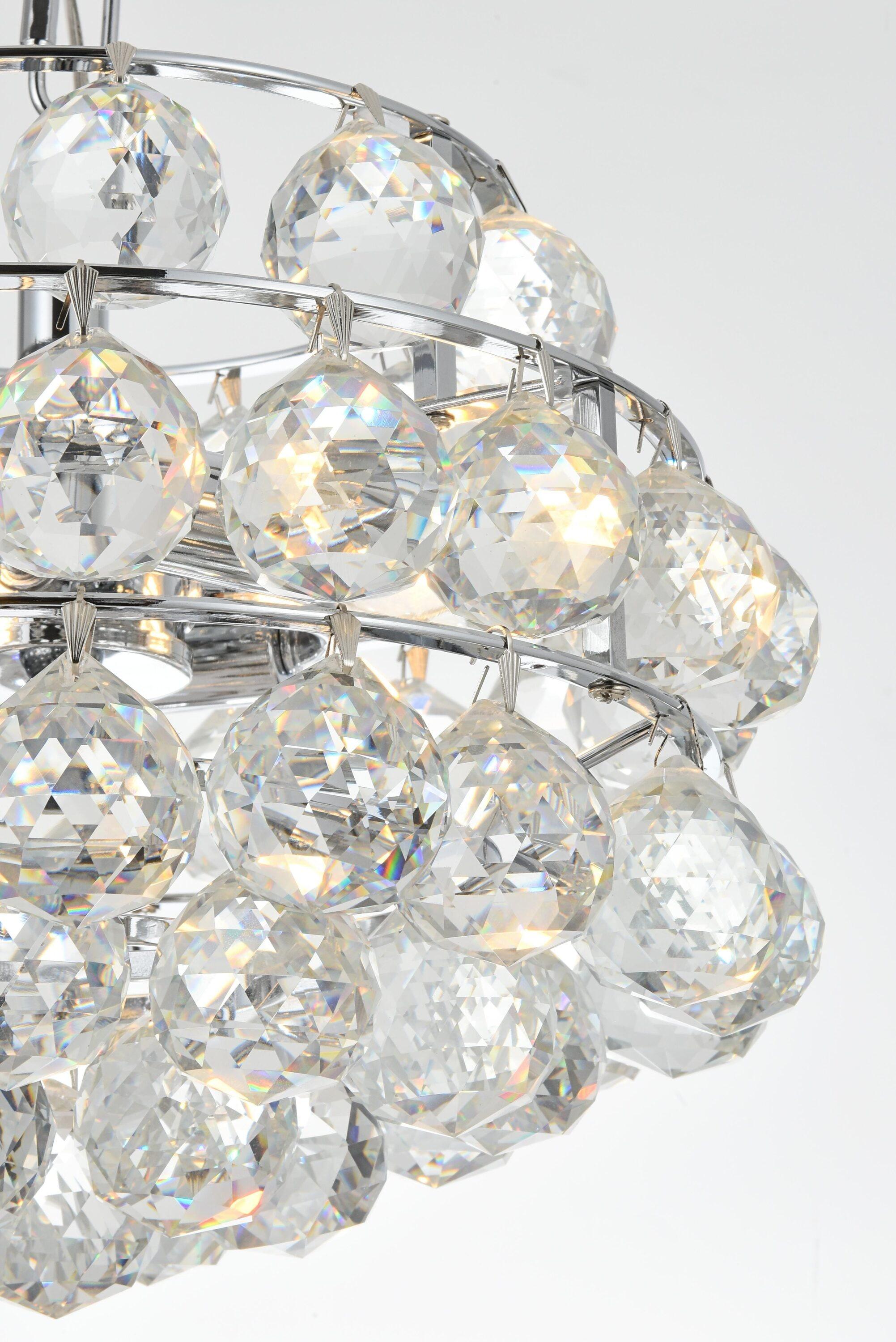 Elegant Lighting Savannah 12 inch pendant in chrome